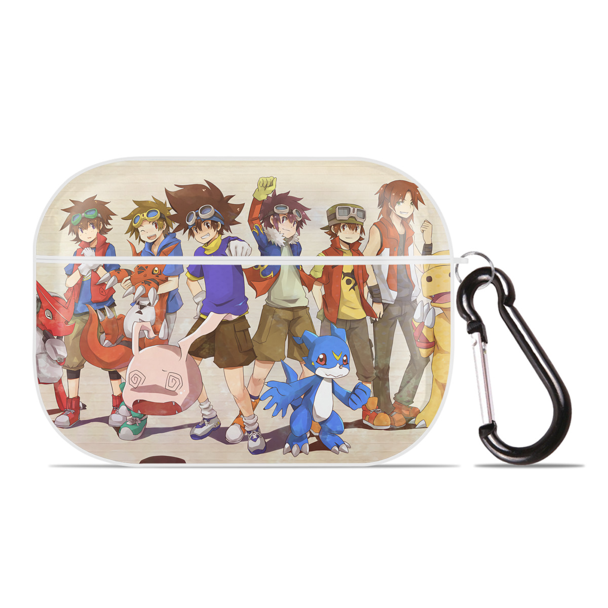 （画像用） Digimon デジタルモンスター/デジモン 【AirPods Pro用】ハードシェル保護ケース 耐衝撃・防指紋・カラビナ付き商品仕様