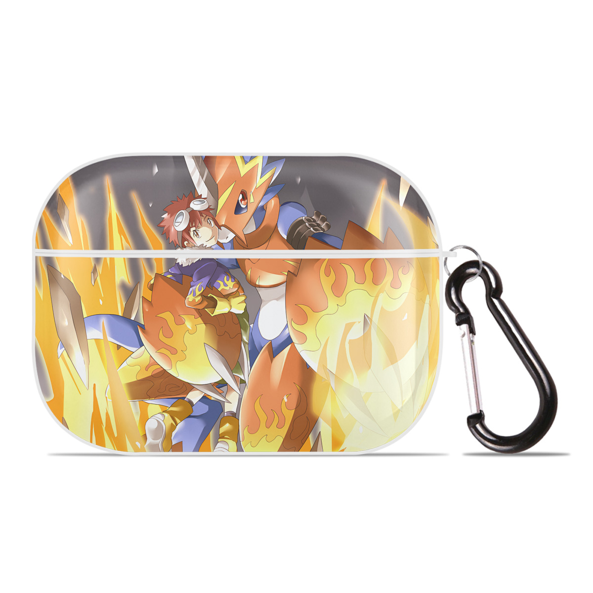 （画像用） Digimon デジタルモンスター/デジモン 【AirPods Pro用】ハードシェル保護ケース 耐衝撃・防指紋・カラビナ付き商品仕様