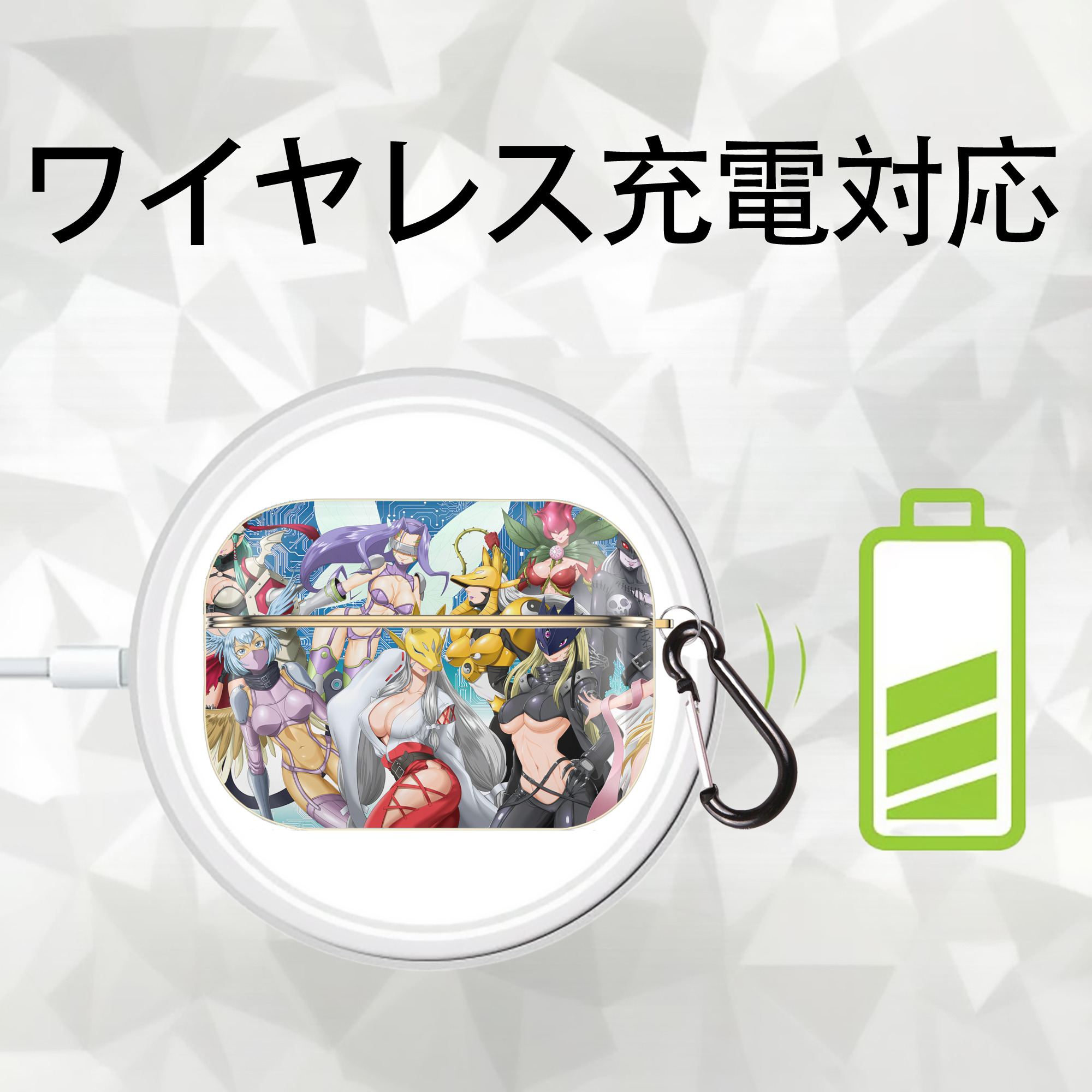 Digimon デジタルモンスター/デジモン 【AirPods Pro用】ハードシェル保護ケース｜耐衝撃・防指紋・カラビナ付き商品仕様