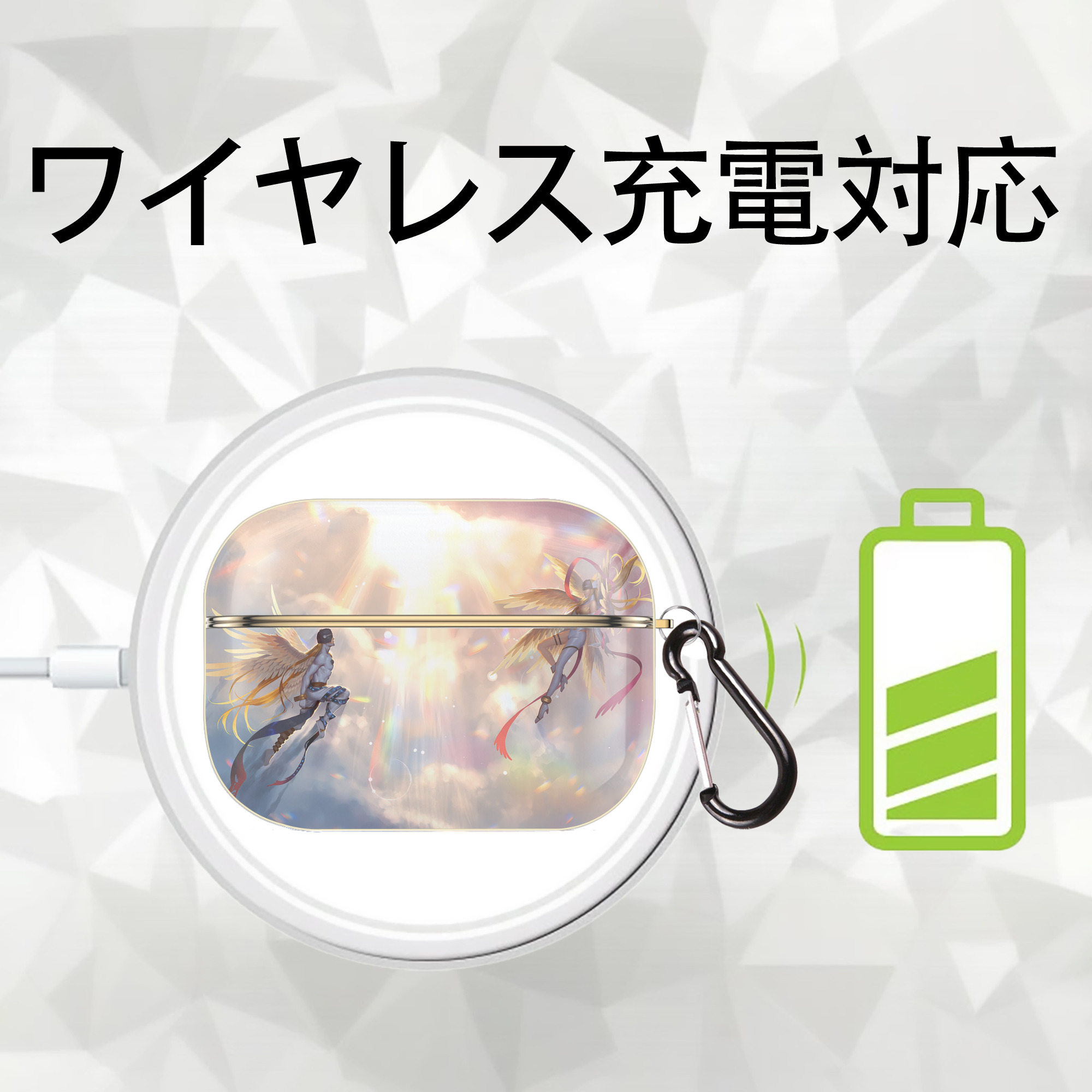 Digimon デジタルモンスター/デジモン 【AirPods Pro用】ハードシェル保護ケース｜耐衝撃・防指紋・カラビナ付き商品仕様