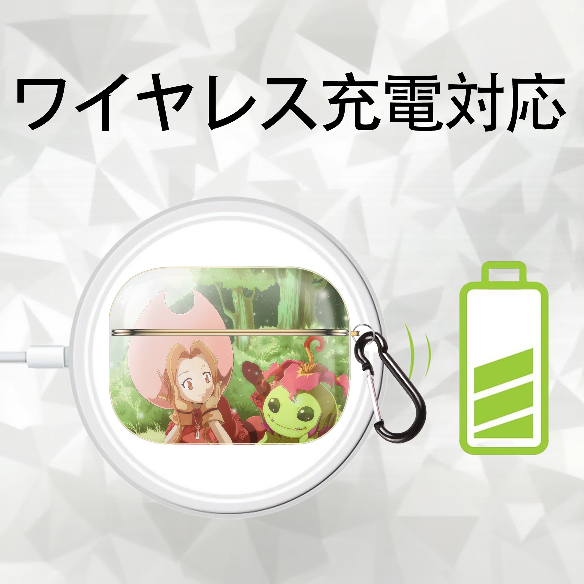 Digimon デジタルモンスター/デジモン 【AirPods Pro用】ハードシェル保護ケース｜耐衝撃・防指紋・カラビナ付き商品仕様