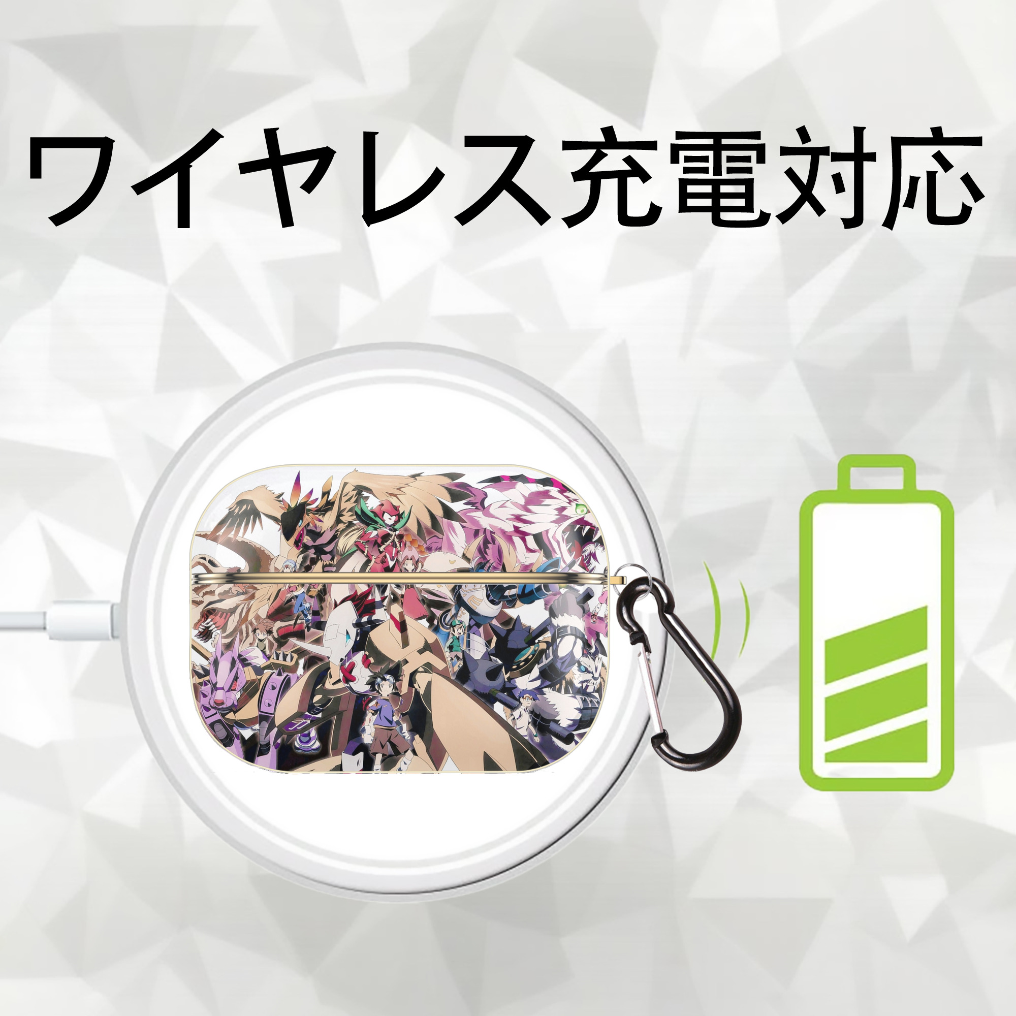 Digimon デジタルモンスター/デジモン 【AirPods Pro用】ハードシェル保護ケース｜耐衝撃・防指紋・カラビナ付き商品仕様