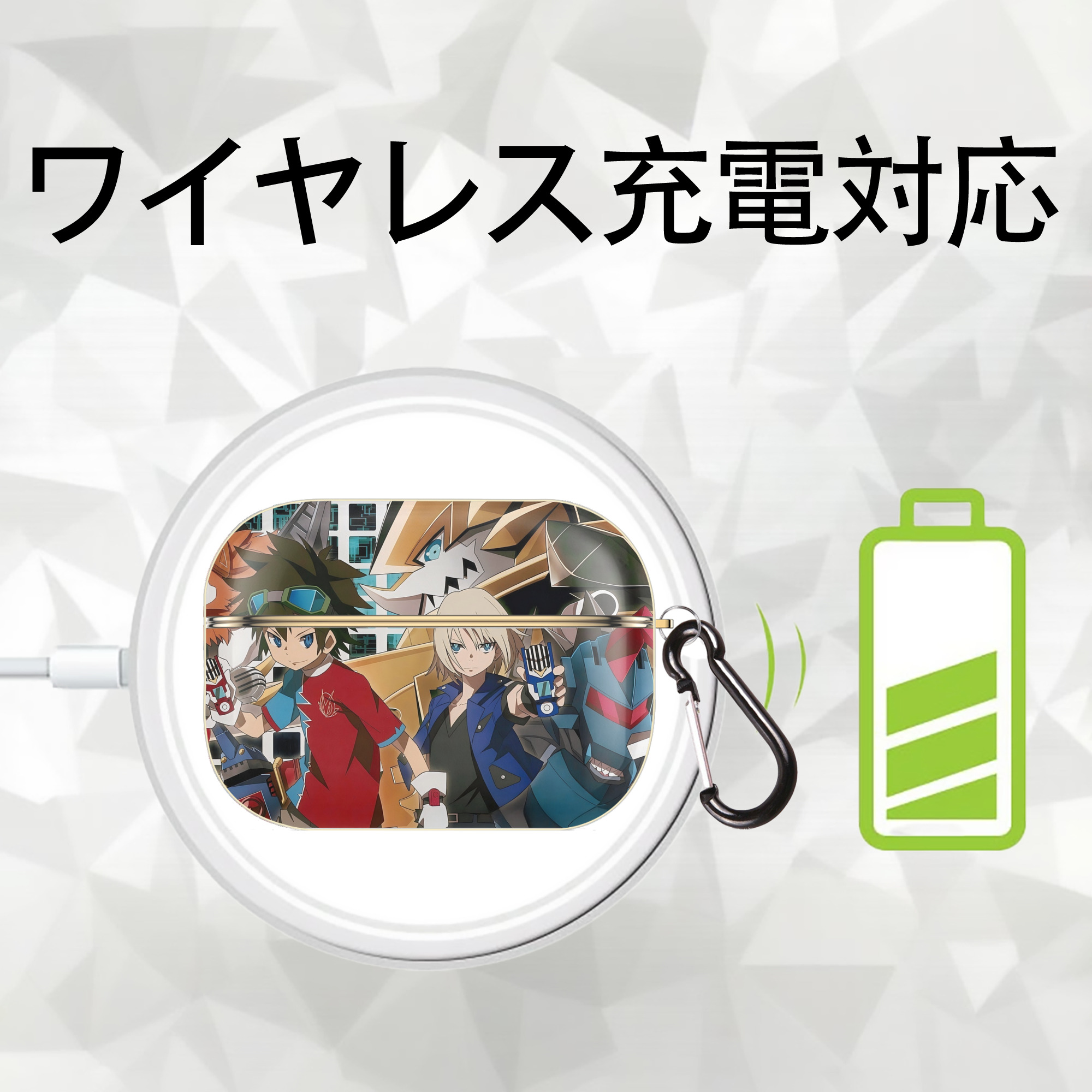 Digimon デジタルモンスター/デジモン 【AirPods Pro用】ハードシェル保護ケース｜耐衝撃・防指紋・カラビナ付き商品仕様