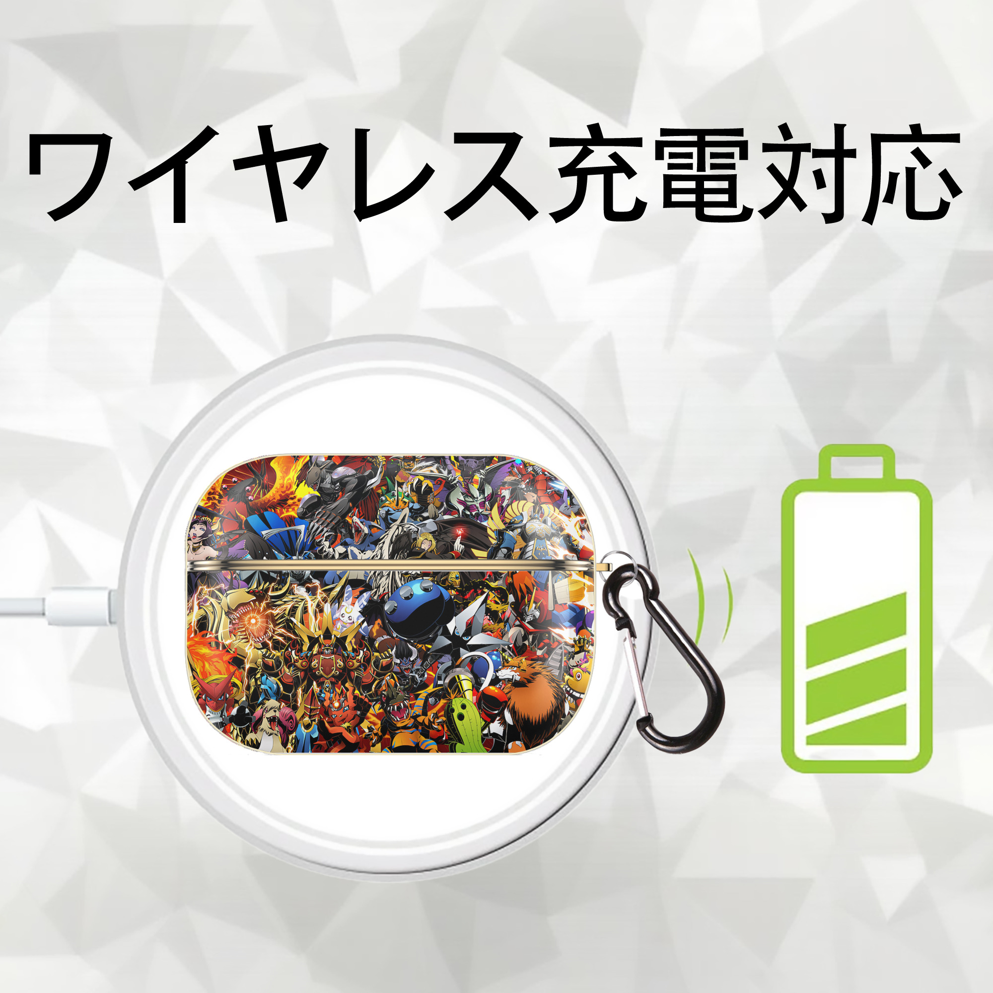 Digimon デジタルモンスター/デジモン 【AirPods Pro用】ハードシェル保護ケース｜耐衝撃・防指紋・カラビナ付き商品仕様