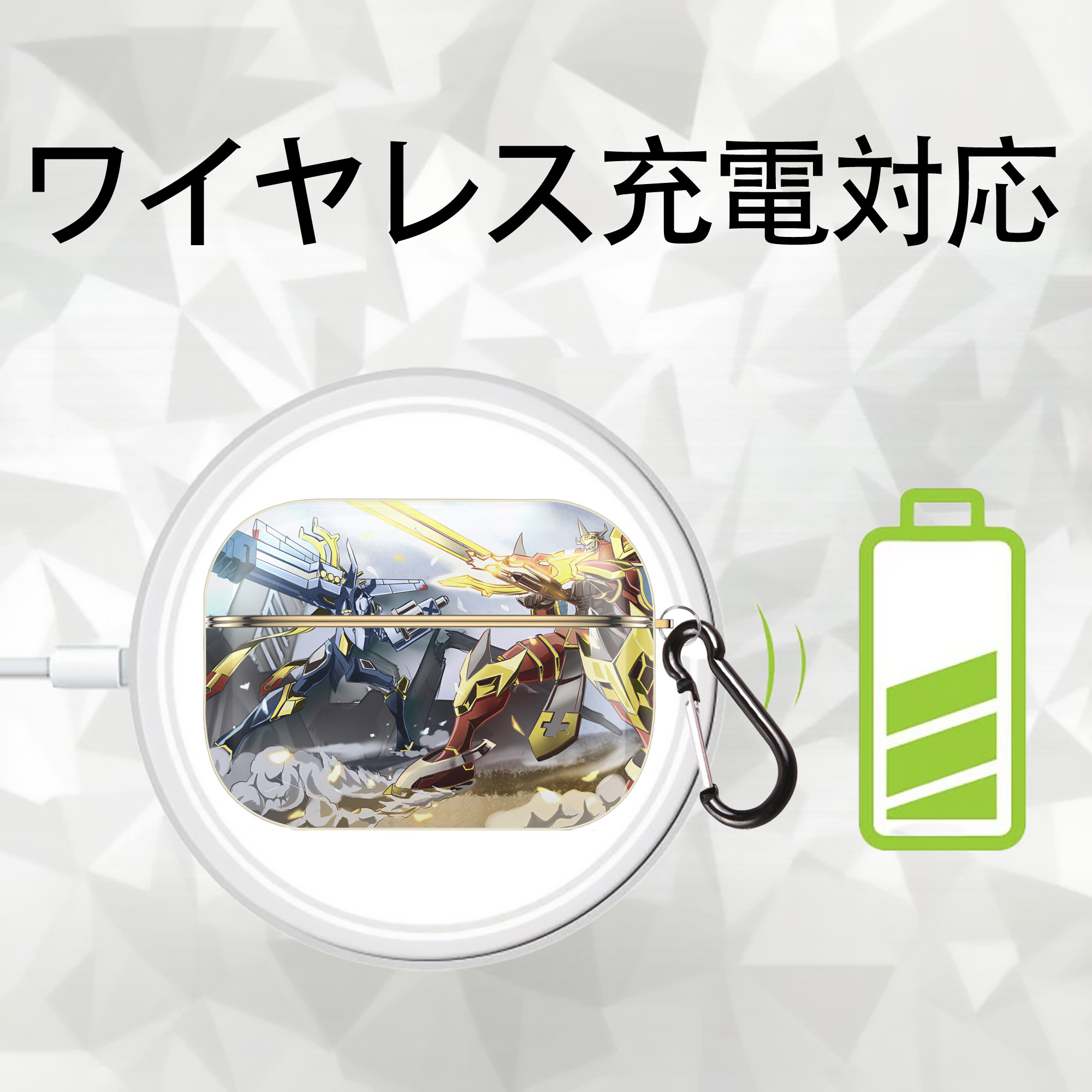 Digimon デジタルモンスター/デジモン 【AirPods Pro用】ハードシェル保護ケース｜耐衝撃・防指紋・カラビナ付き商品仕様