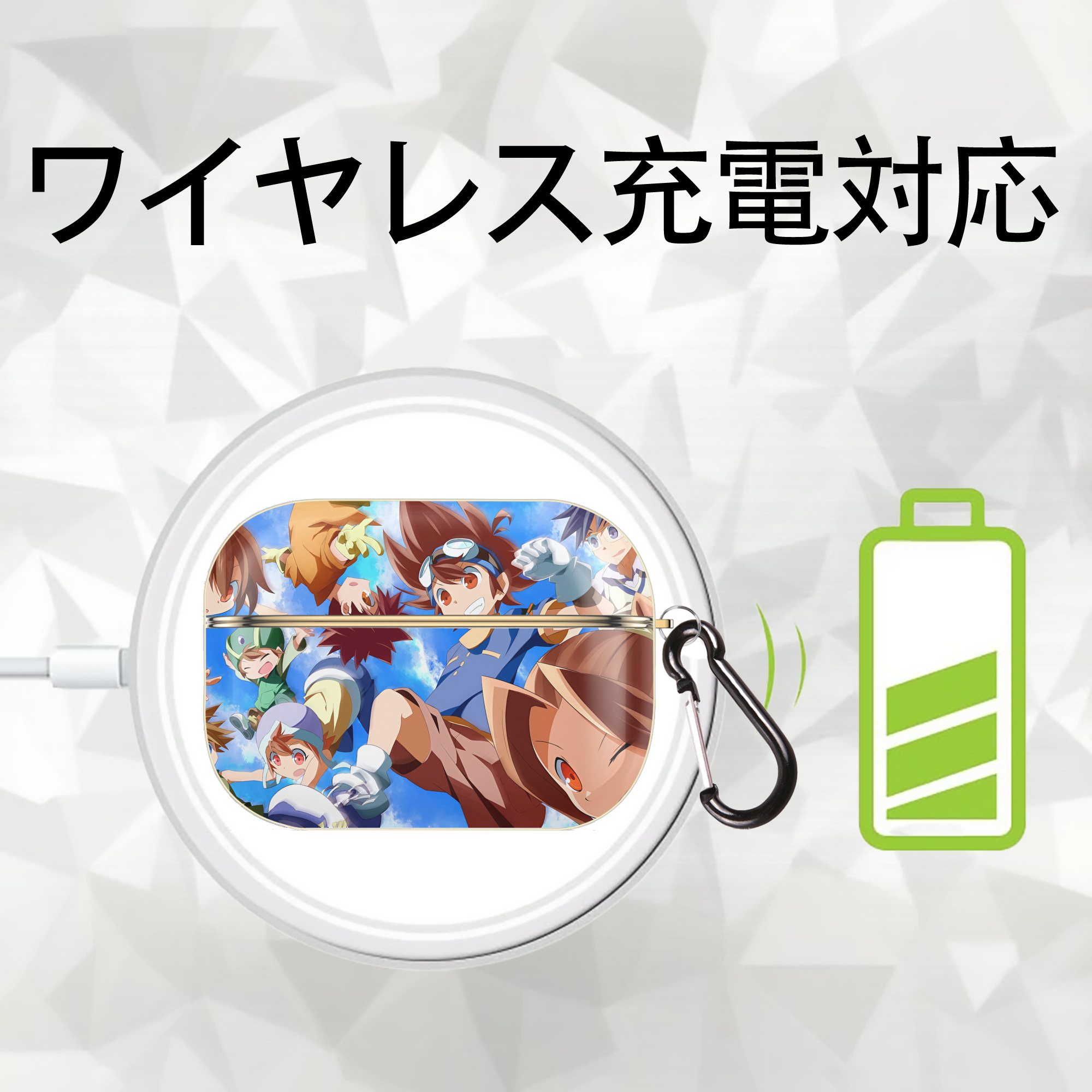 Digimon デジタルモンスター/デジモン 【AirPods Pro用】ハードシェル保護ケース｜耐衝撃・防指紋・カラビナ付き商品仕様
