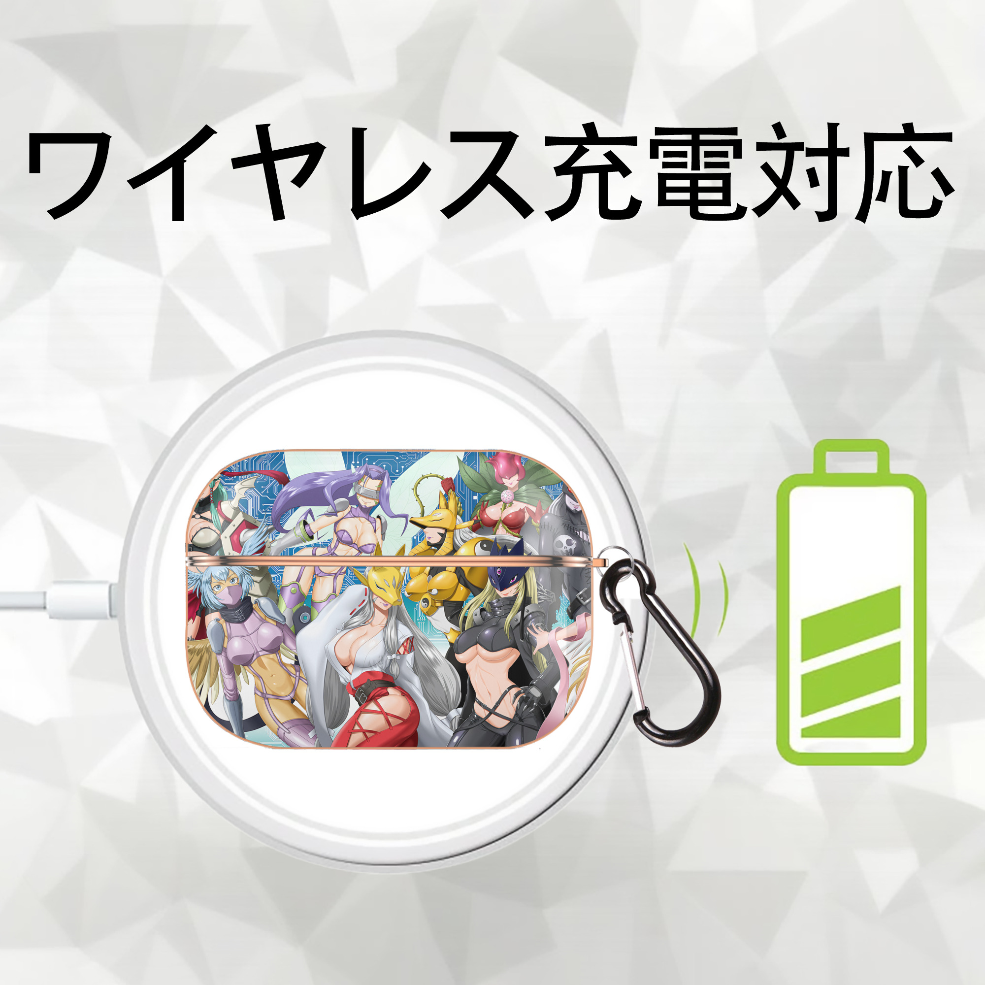 Digimon デジタルモンスター/デジモン 【AirPods Pro用】ハードシェル保護ケース｜耐衝撃・防指紋・カラビナ付き商品仕様