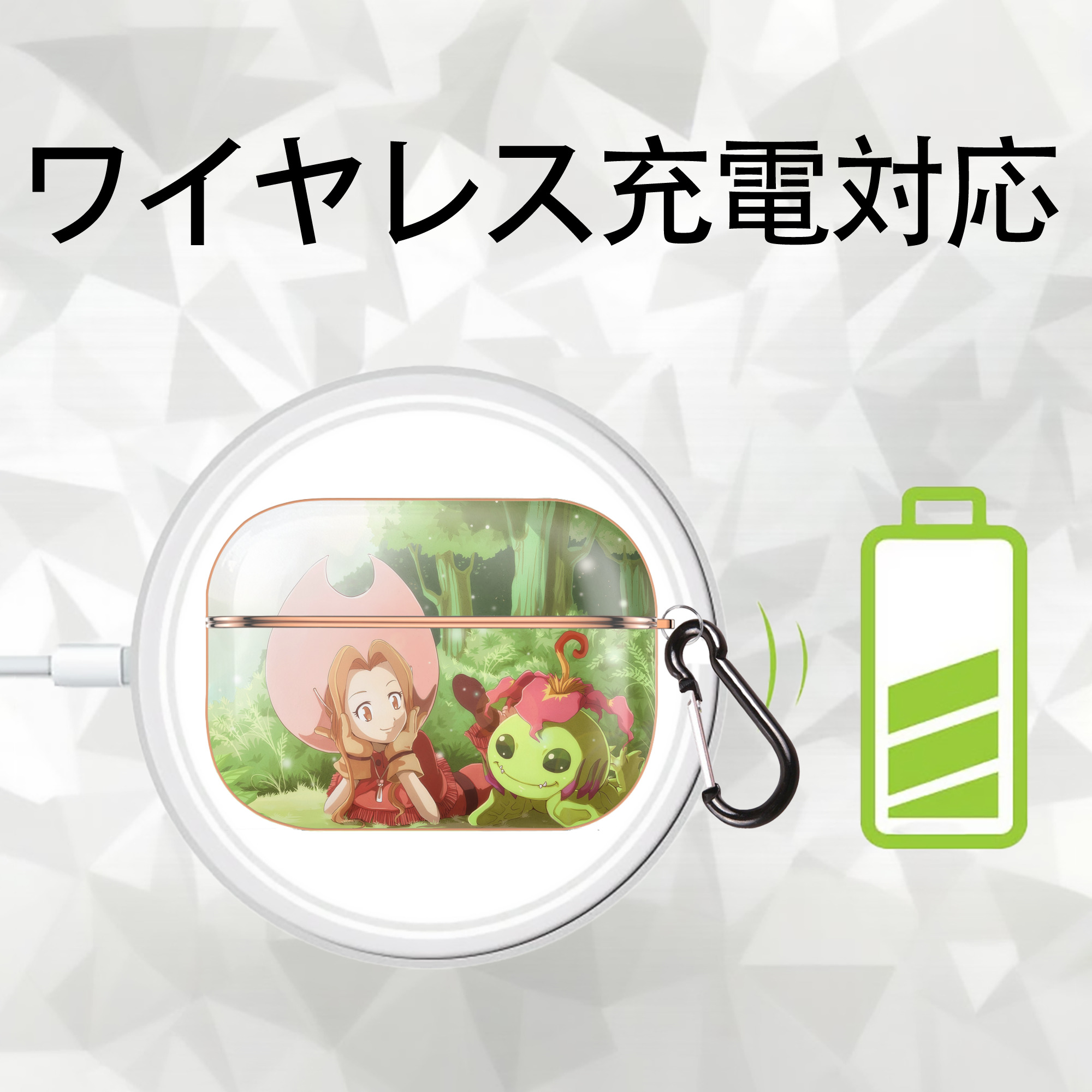 Digimon デジタルモンスター/デジモン 【AirPods Pro用】ハードシェル保護ケース｜耐衝撃・防指紋・カラビナ付き商品仕様
