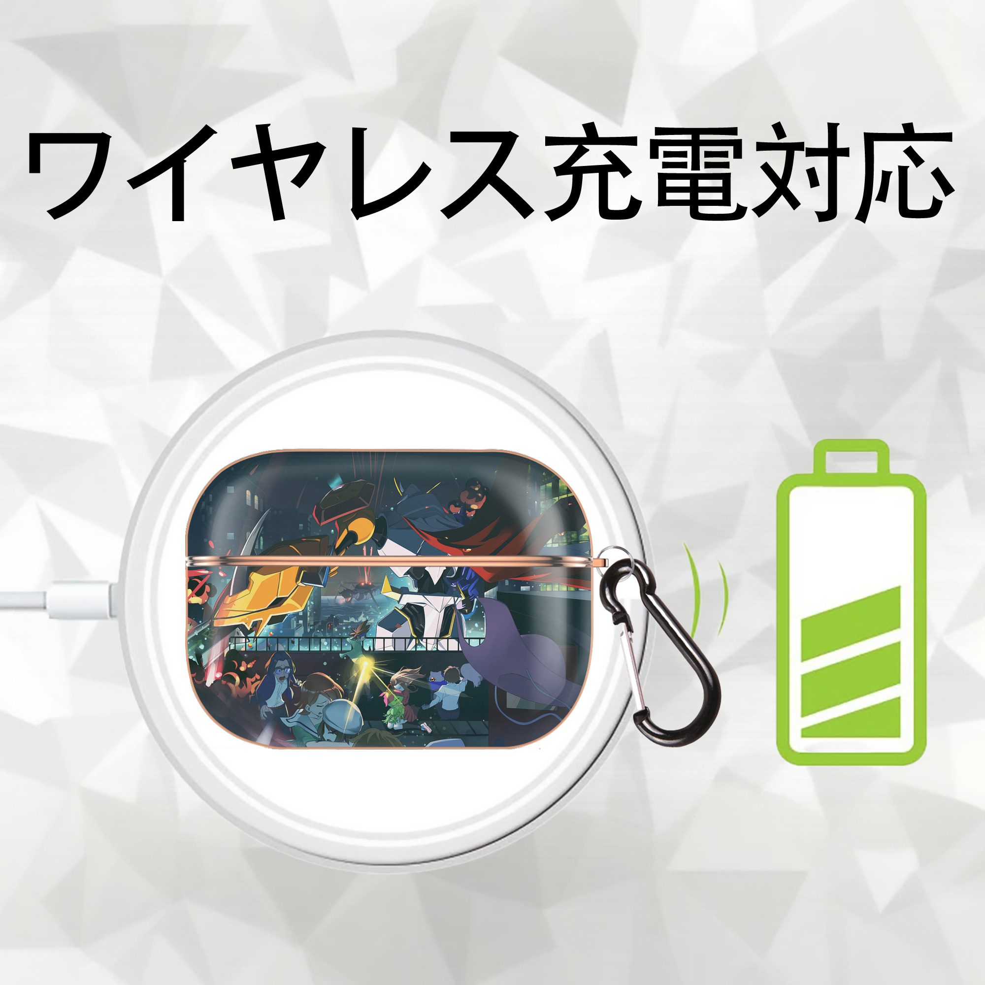 Digimon デジタルモンスター/デジモン 【AirPods Pro用】ハードシェル保護ケース｜耐衝撃・防指紋・カラビナ付き商品仕様