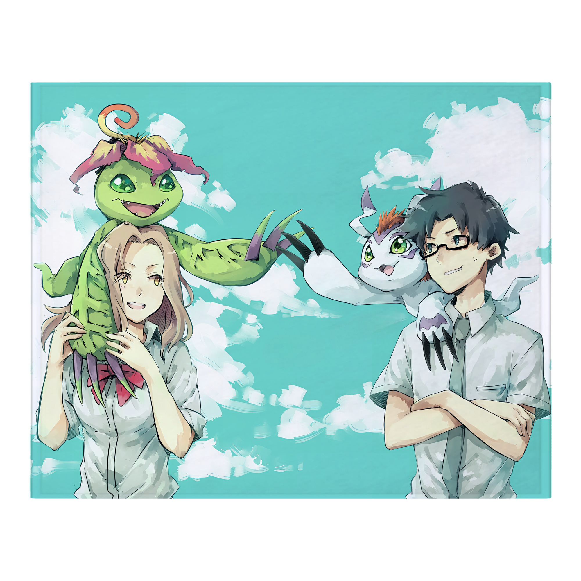 （画像用） Digimon デジタルモンスター/デジモン フランネルブランケット・多サイズ対応（横型）