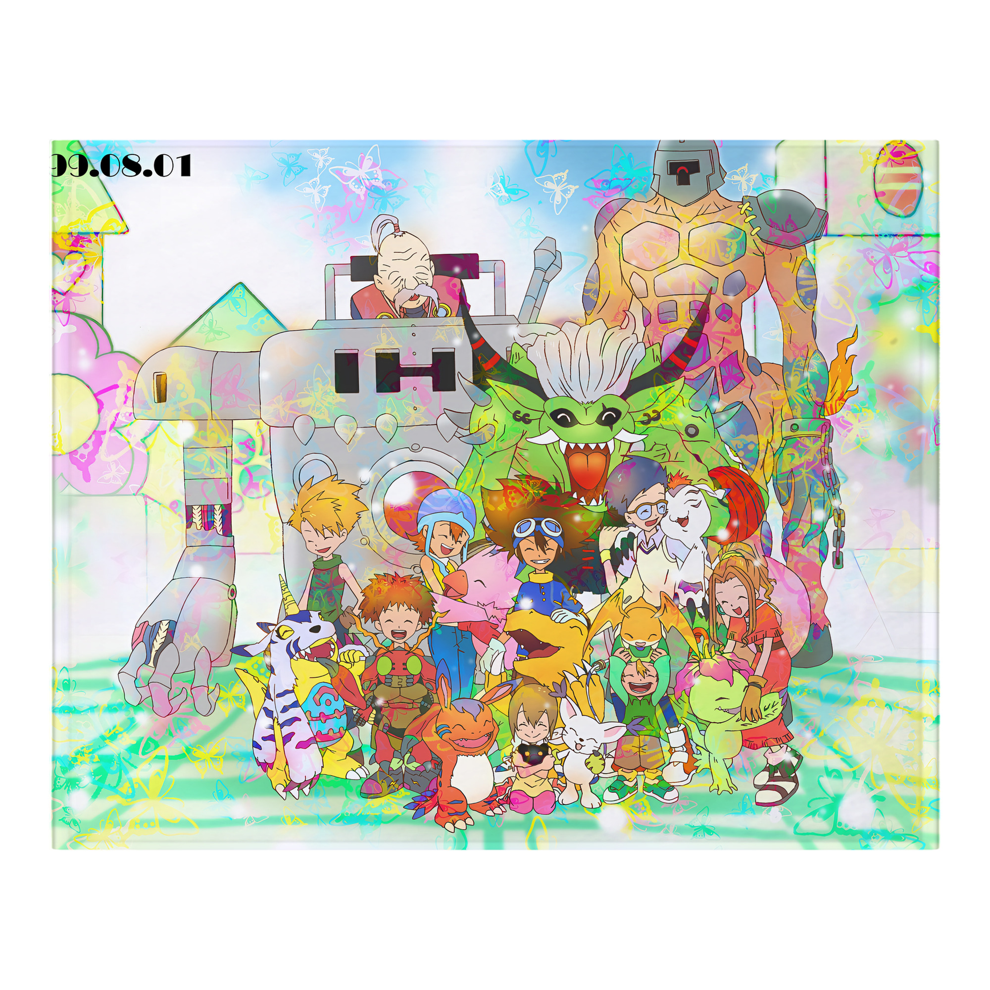 （画像用） Digimon デジタルモンスター/デジモン フランネルブランケット・多サイズ対応（横型）