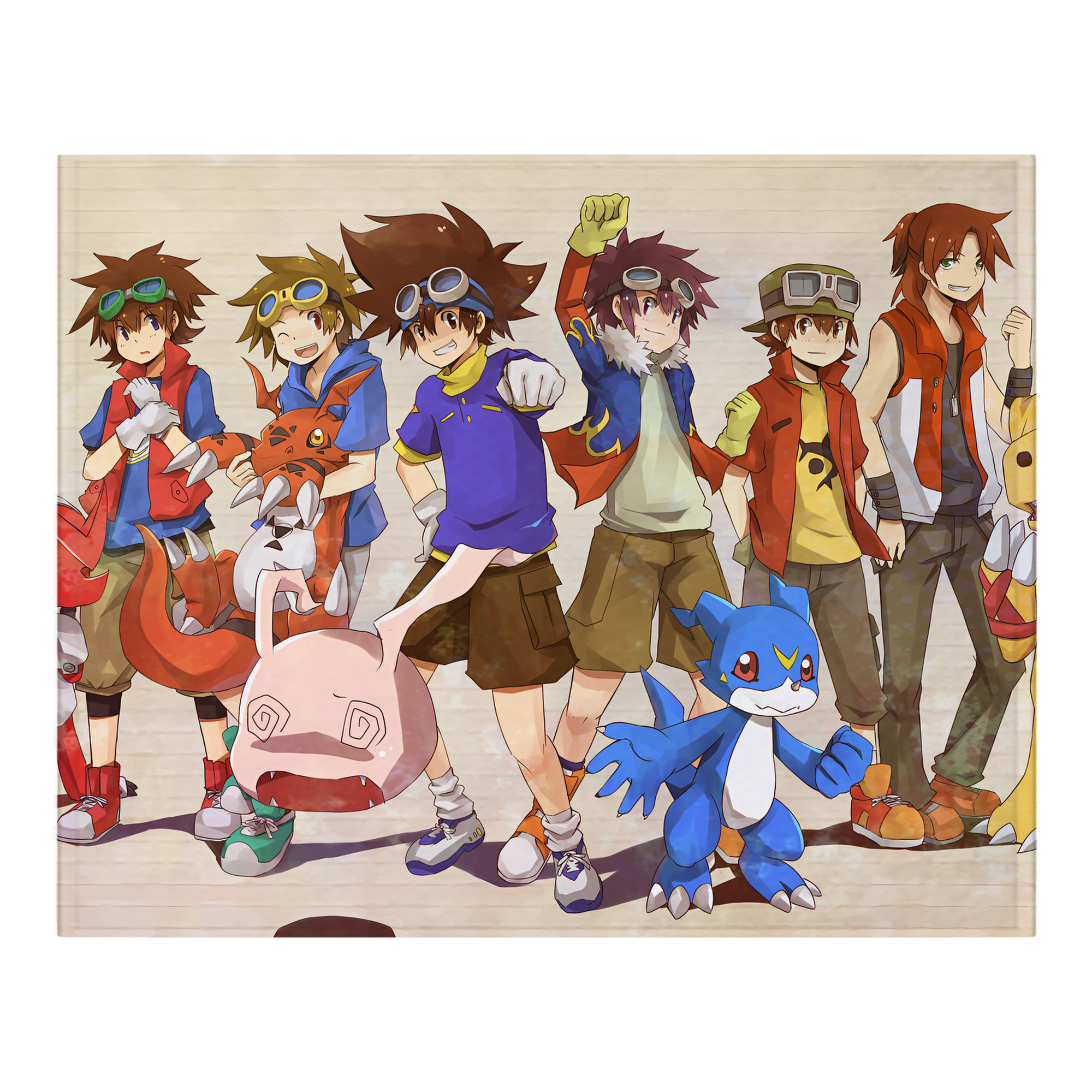 （画像用） Digimon デジタルモンスター/デジモン フランネルブランケット・多サイズ対応（横型）