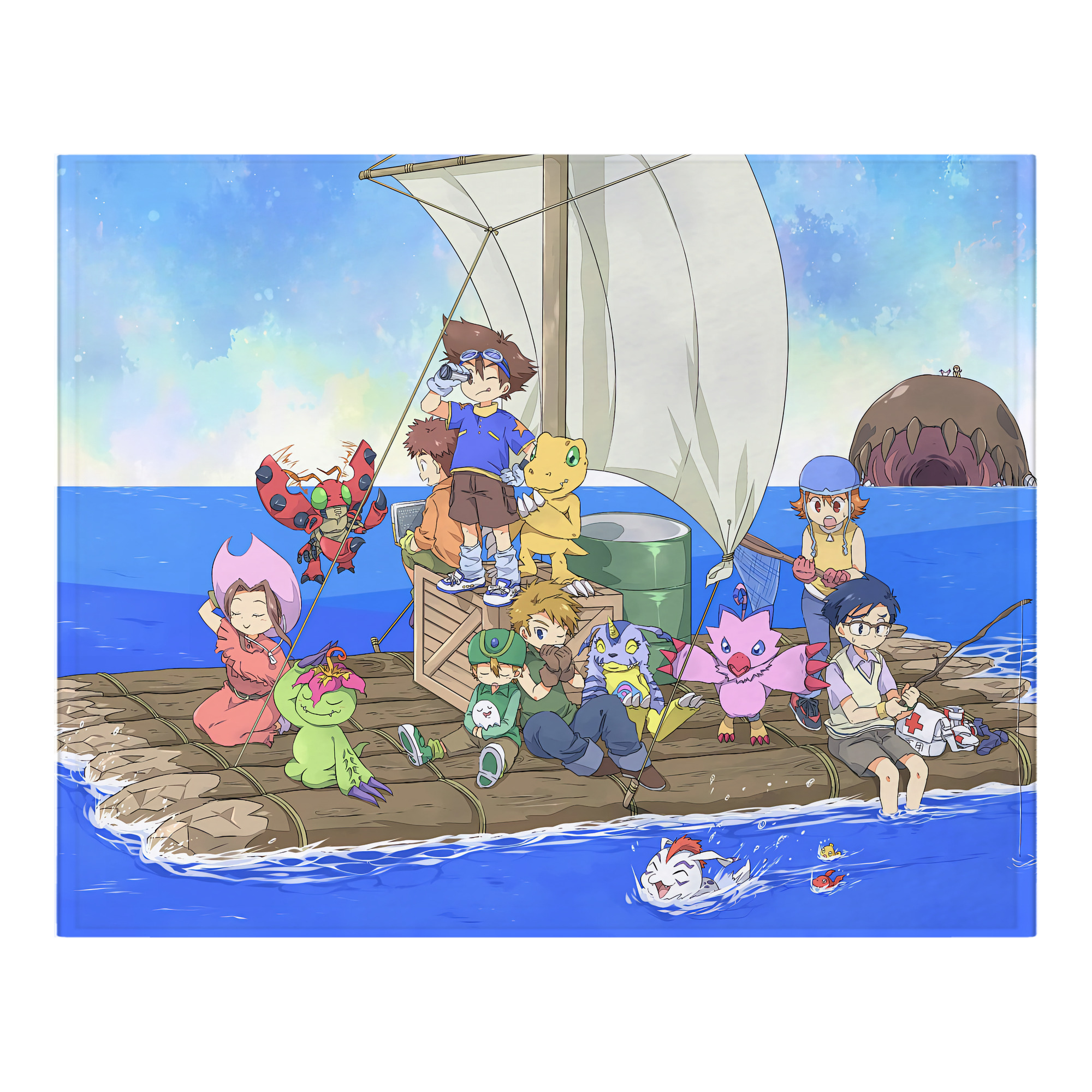 （画像用） Digimon デジタルモンスター/デジモン フランネルブランケット・多サイズ対応（横型）