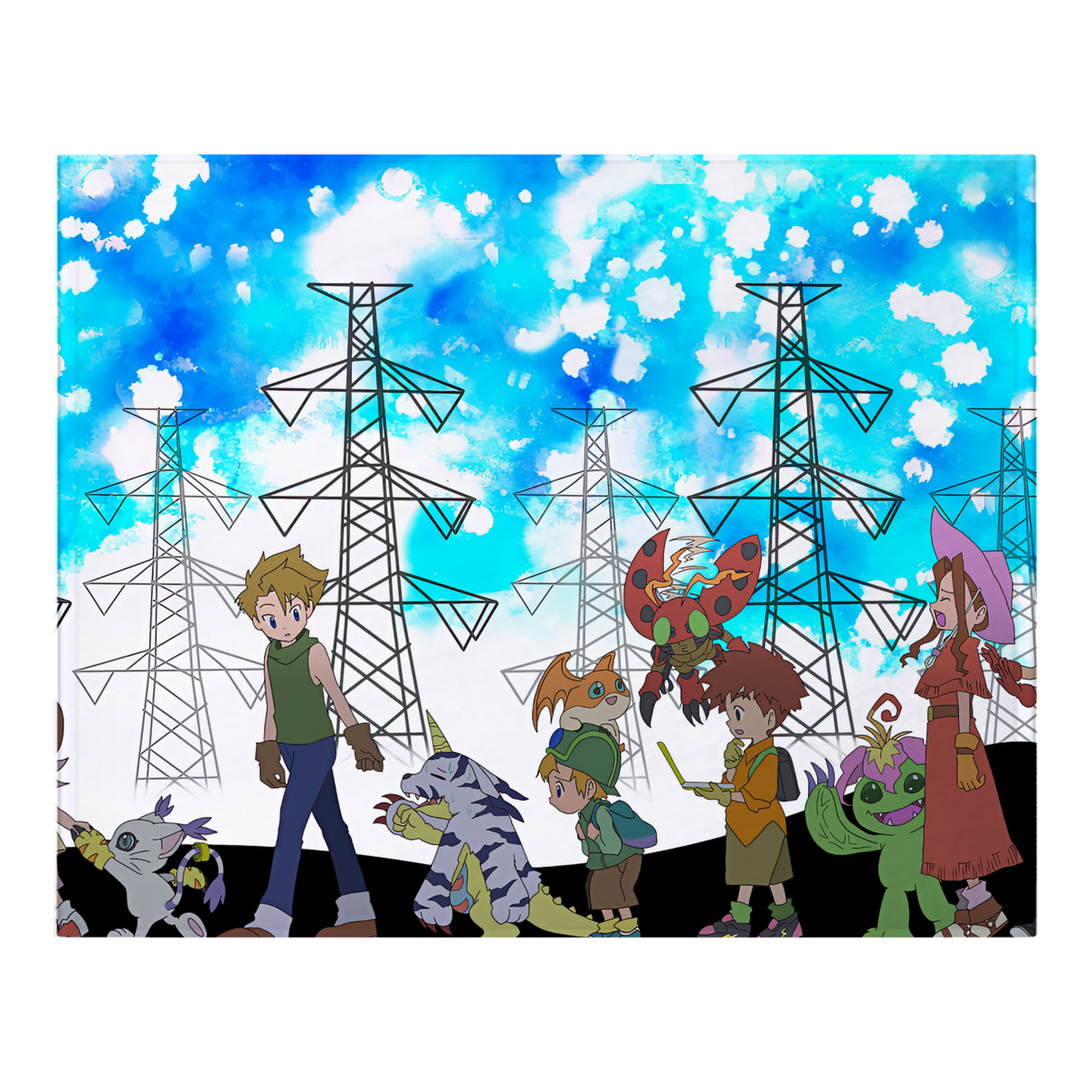 （画像用） Digimon デジタルモンスター/デジモン フランネルブランケット・多サイズ対応（横型）