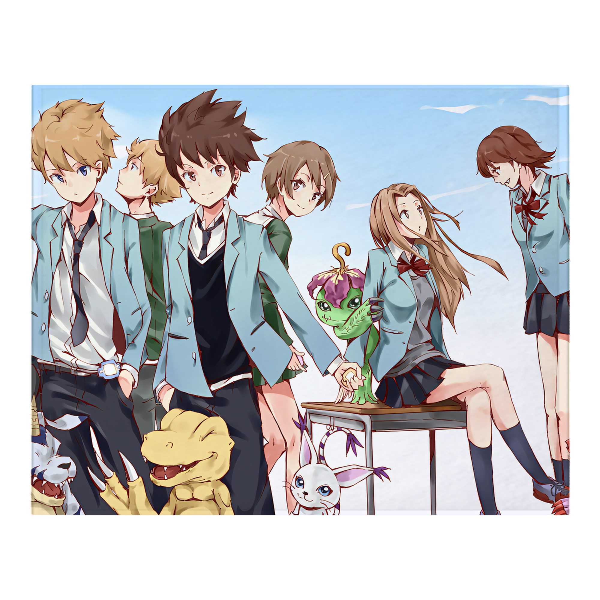 （画像用） Digimon デジタルモンスター/デジモン フランネルブランケット・多サイズ対応（横型）