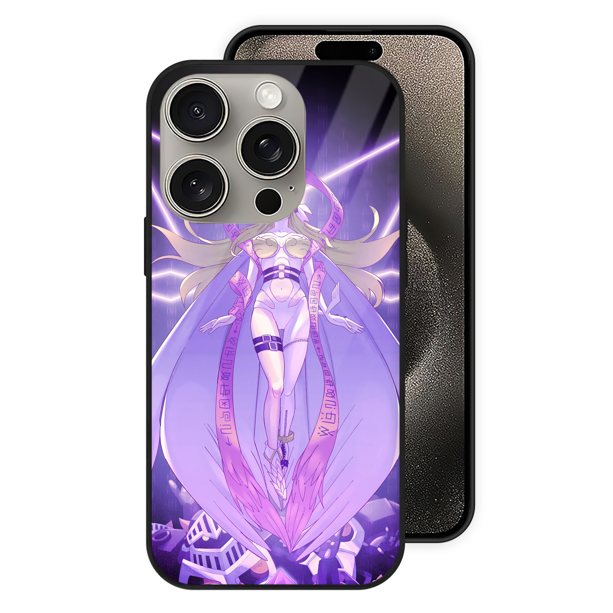 （画像用） Digimon デジタルモンスター/デジモン 【iPhone15Pro対応】スマホケース 耐衝撃＆黄変防止 背面ガラス