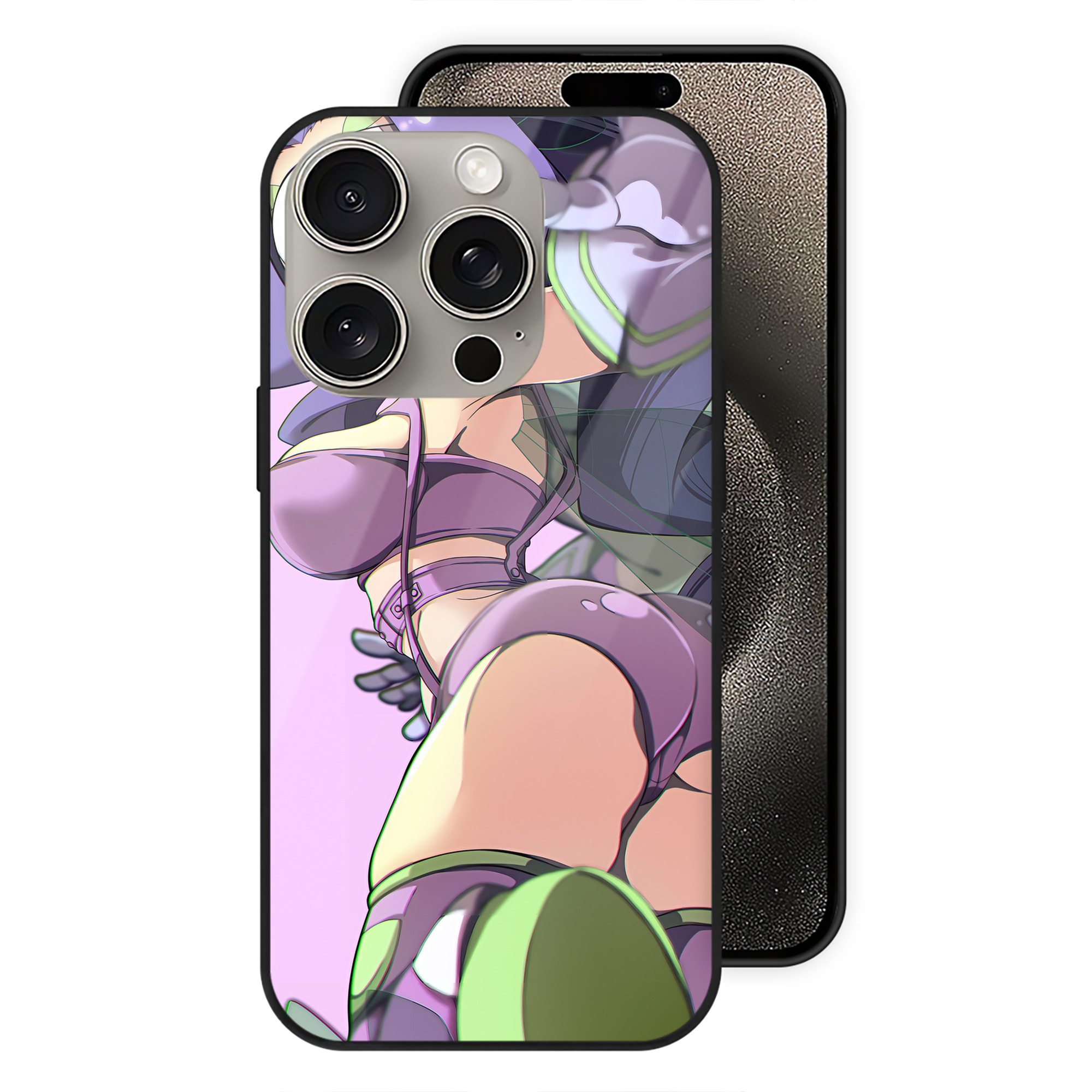 （画像用） Digimon デジタルモンスター/デジモン 【iPhone15Pro対応】スマホケース 耐衝撃＆黄変防止 背面ガラス