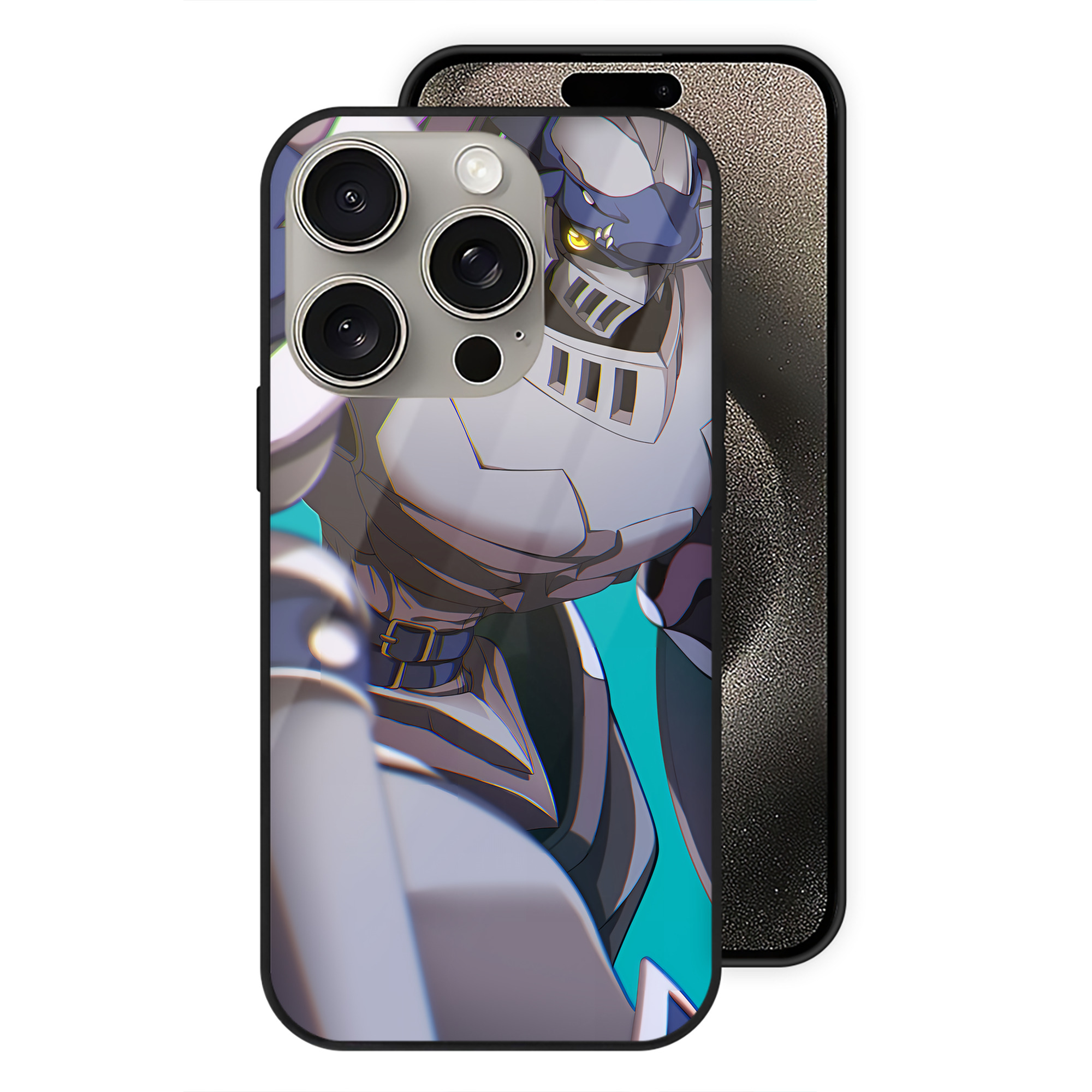 （画像用） Digimon デジタルモンスター/デジモン 【iPhone15Pro対応】スマホケース 耐衝撃＆黄変防止 背面ガラス
