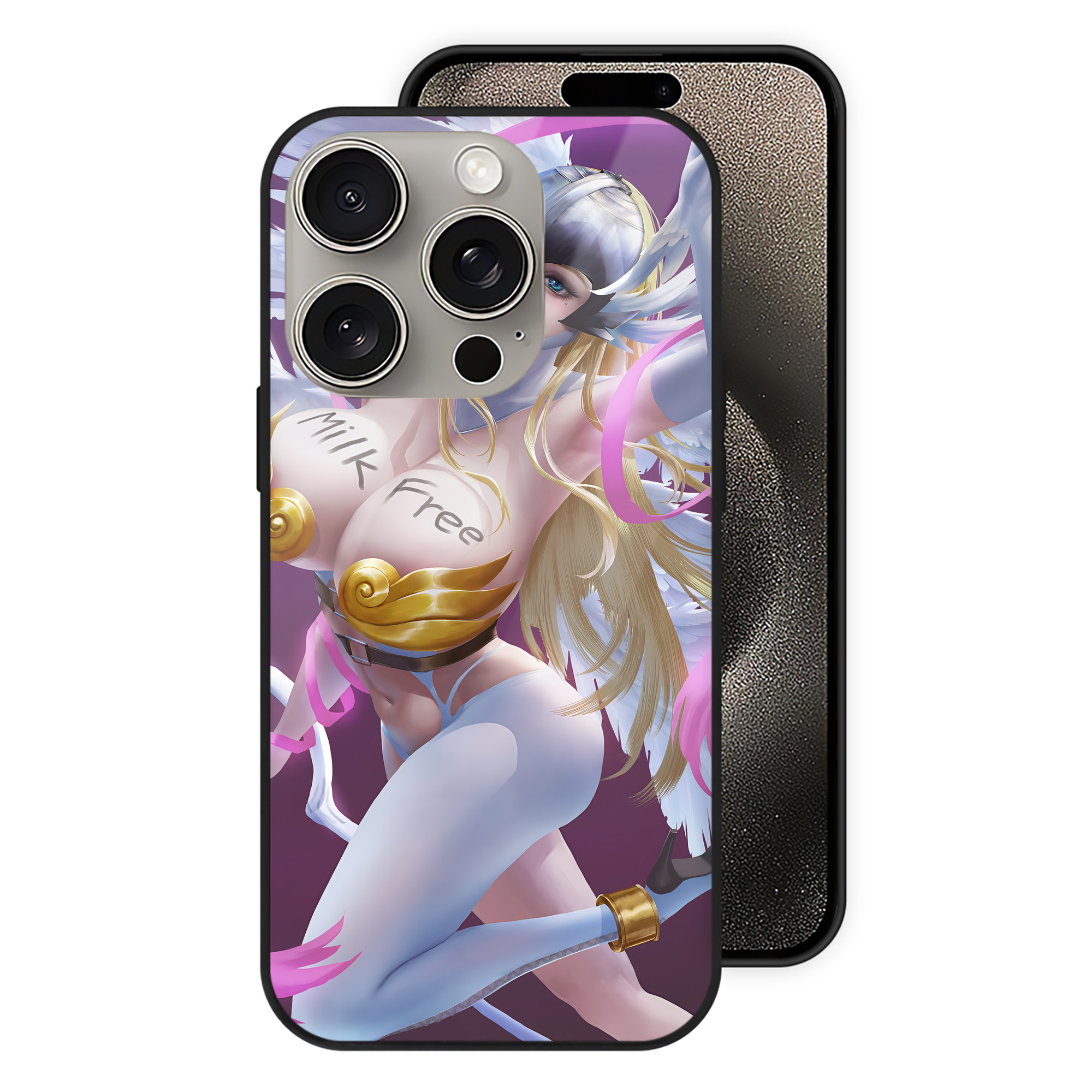 （画像用） Digimon デジタルモンスター/デジモン 【iPhone15Pro対応】スマホケース 耐衝撃＆黄変防止 背面ガラス