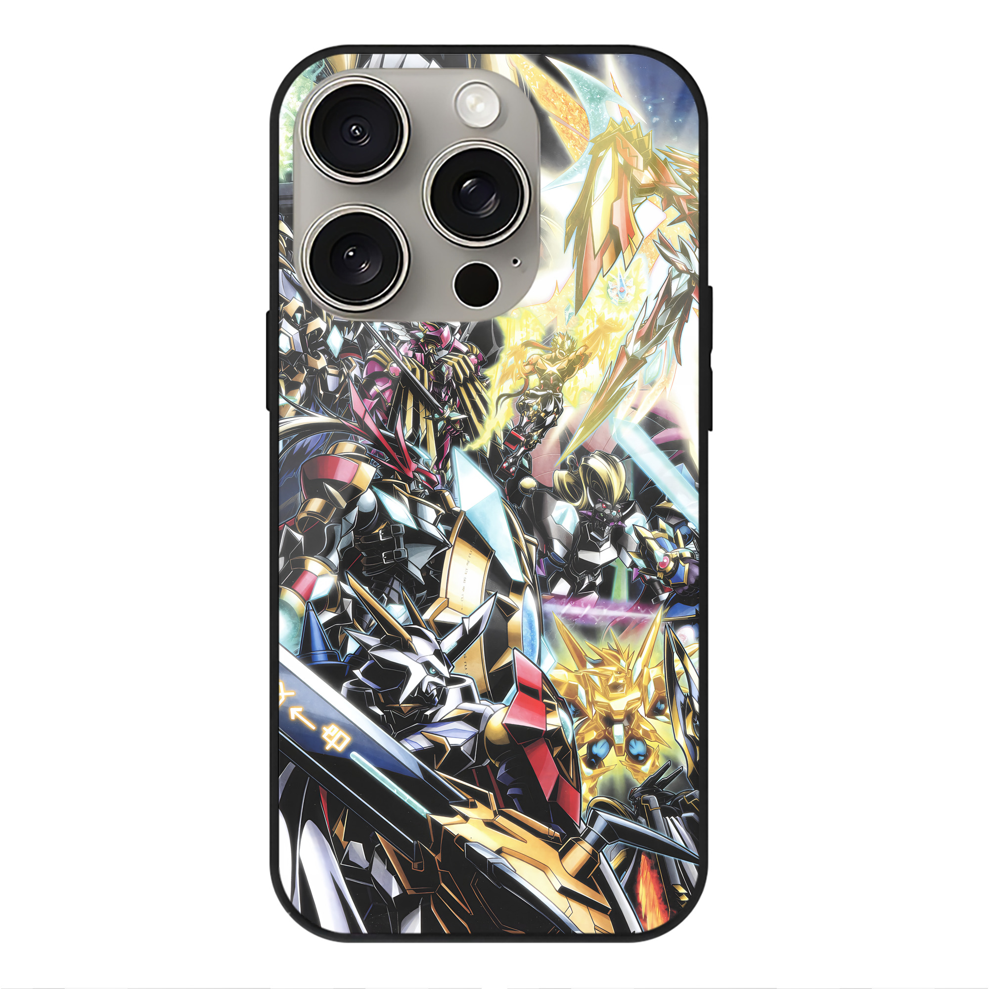 （画像用） Digimon デジタルモンスター/デジモン 【iPhone15Pro対応】スマホケース 耐衝撃＆黄変防止 背面ガラス
