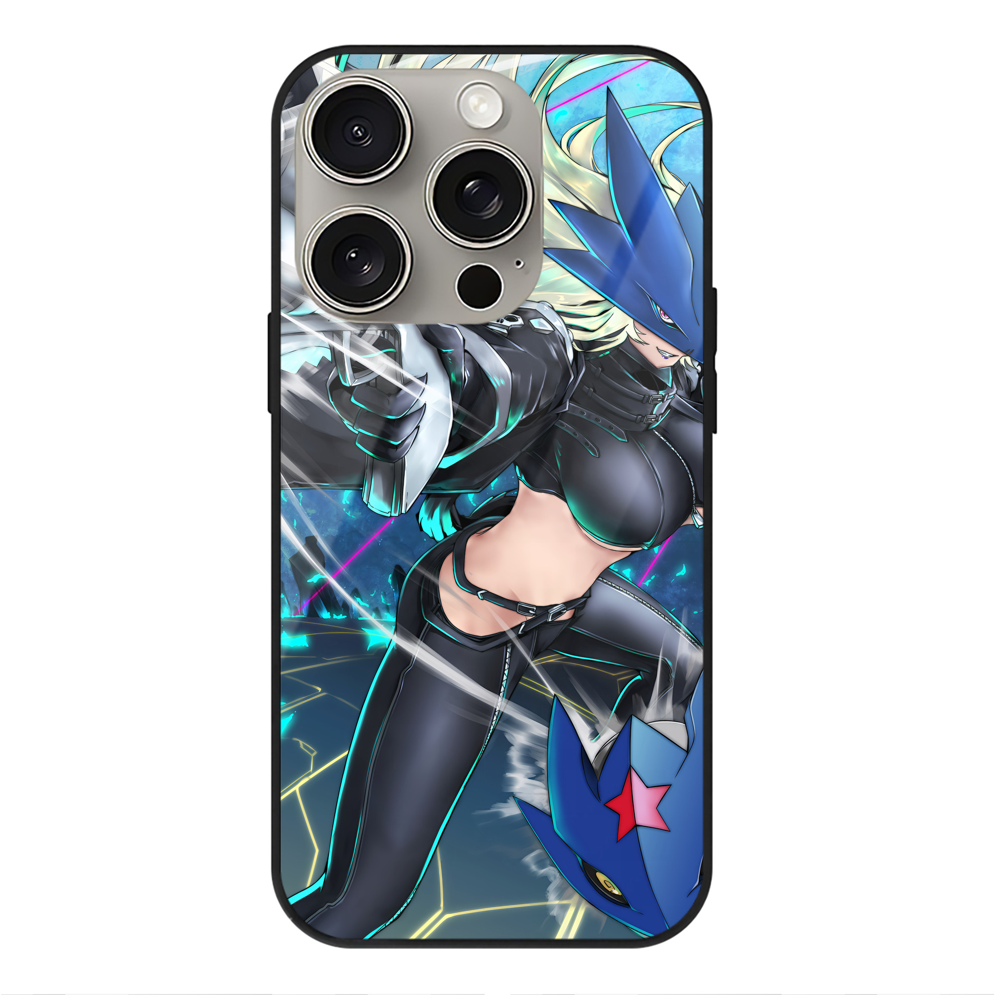 （画像用） Digimon デジタルモンスター/デジモン 【iPhone15Pro対応】スマホケース 耐衝撃＆黄変防止 背面ガラス