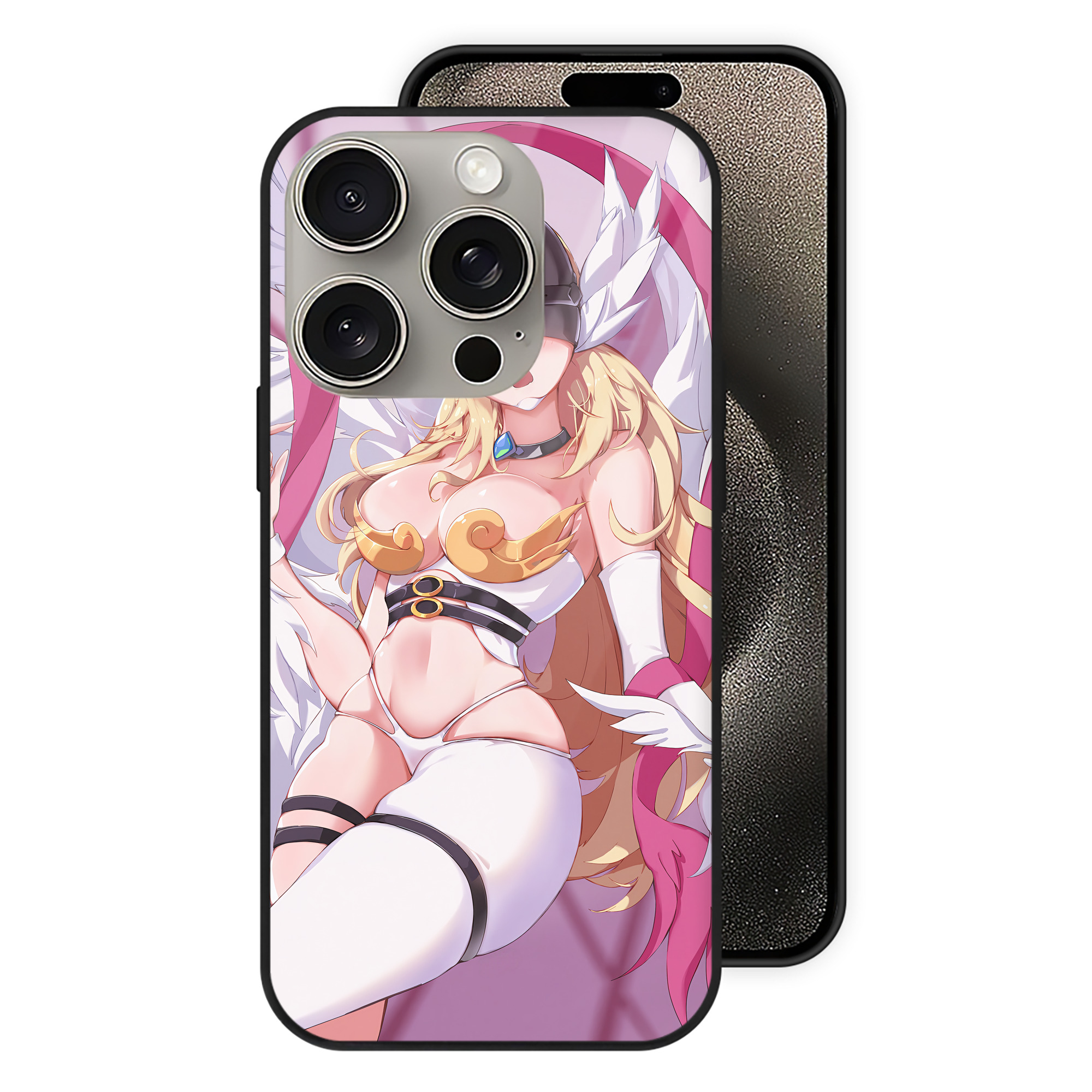 （画像用） Digimon デジタルモンスター/デジモン 【iPhone15Pro対応】スマホケース 耐衝撃＆黄変防止 背面ガラス