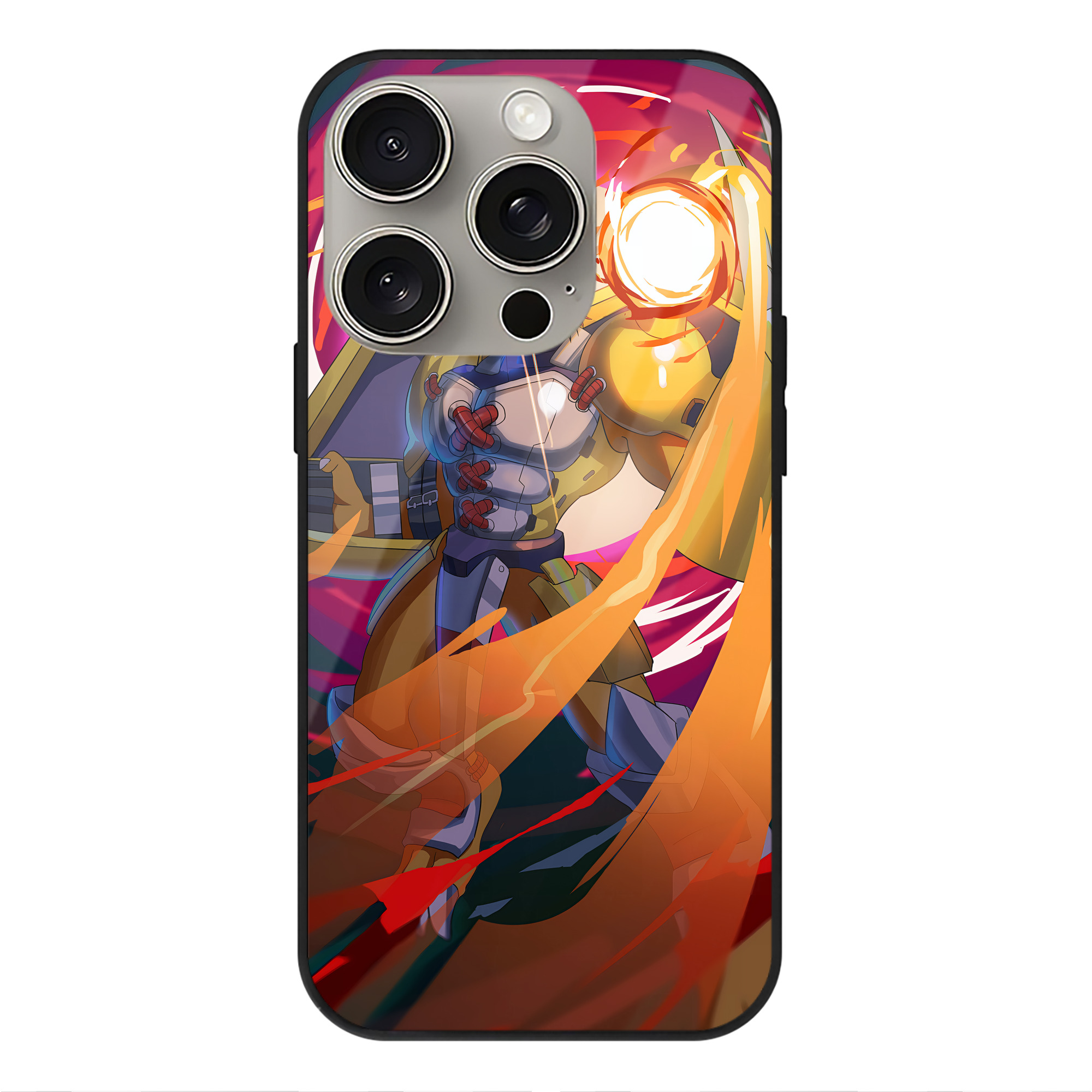 （画像用） Digimon デジタルモンスター/デジモン 【iPhone15Pro対応】スマホケース 耐衝撃＆黄変防止 背面ガラス