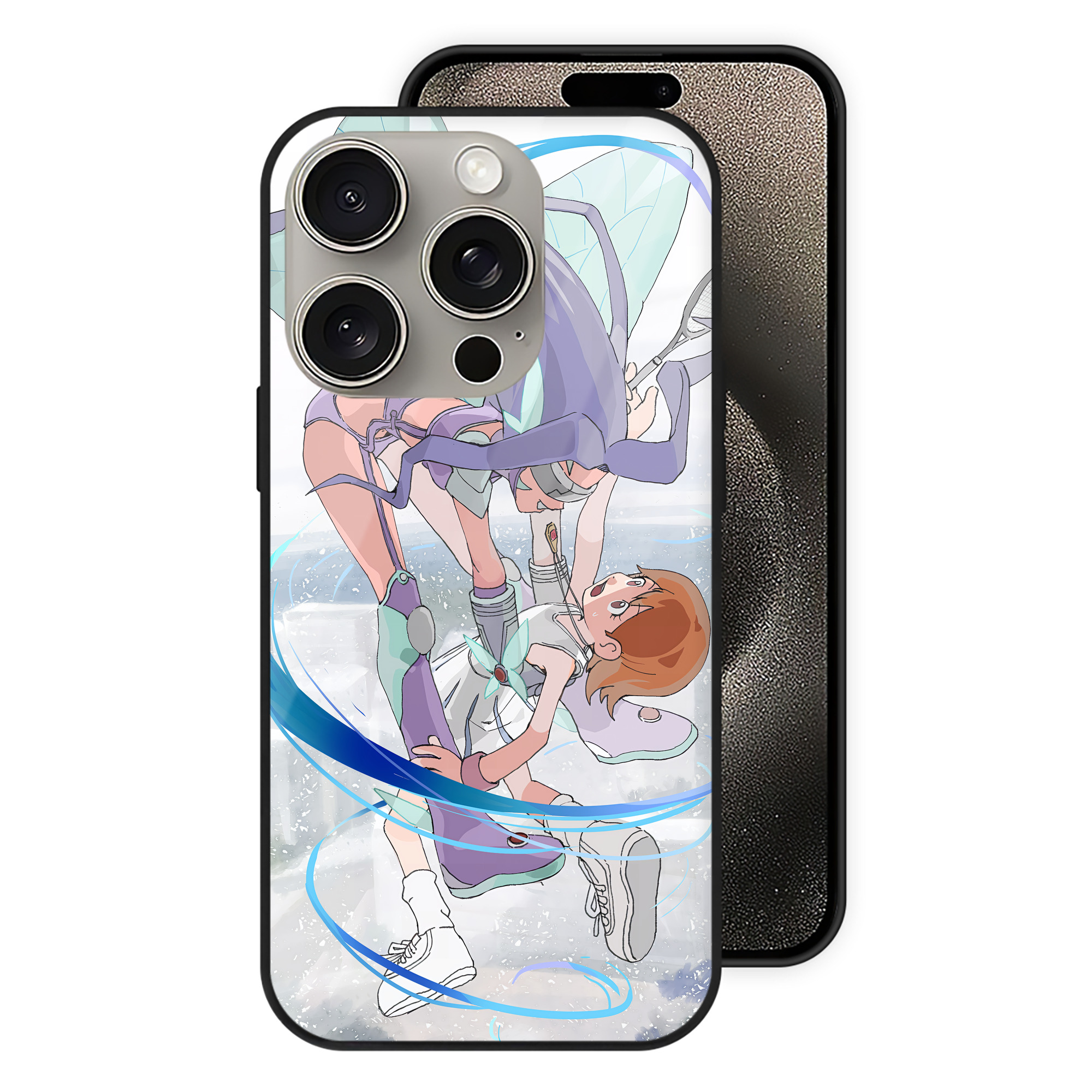 （画像用） Digimon デジタルモンスター/デジモン 【iPhone15Pro対応】スマホケース 耐衝撃＆黄変防止 背面ガラス