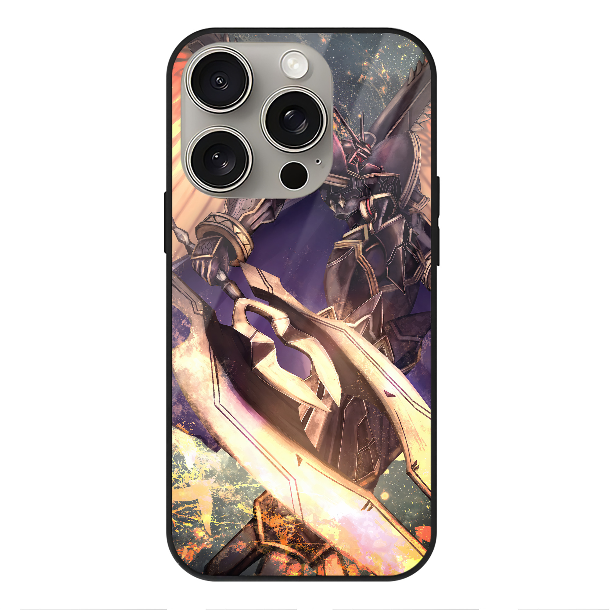 （画像用） Digimon デジタルモンスター/デジモン 【iPhone15Pro対応】スマホケース 耐衝撃＆黄変防止 背面ガラス
