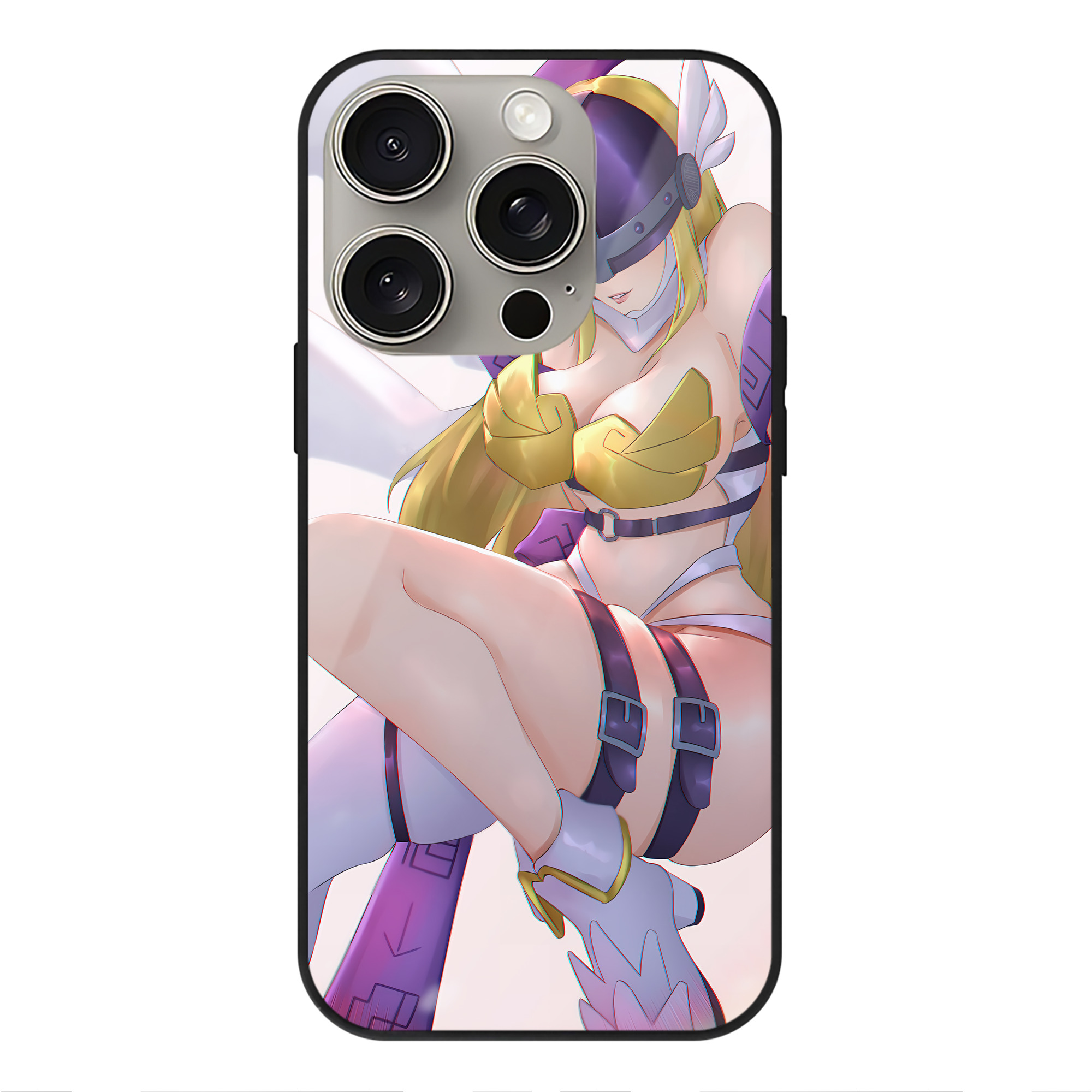 （画像用） Digimon デジタルモンスター/デジモン 【iPhone15Pro対応】スマホケース 耐衝撃＆黄変防止 背面ガラス