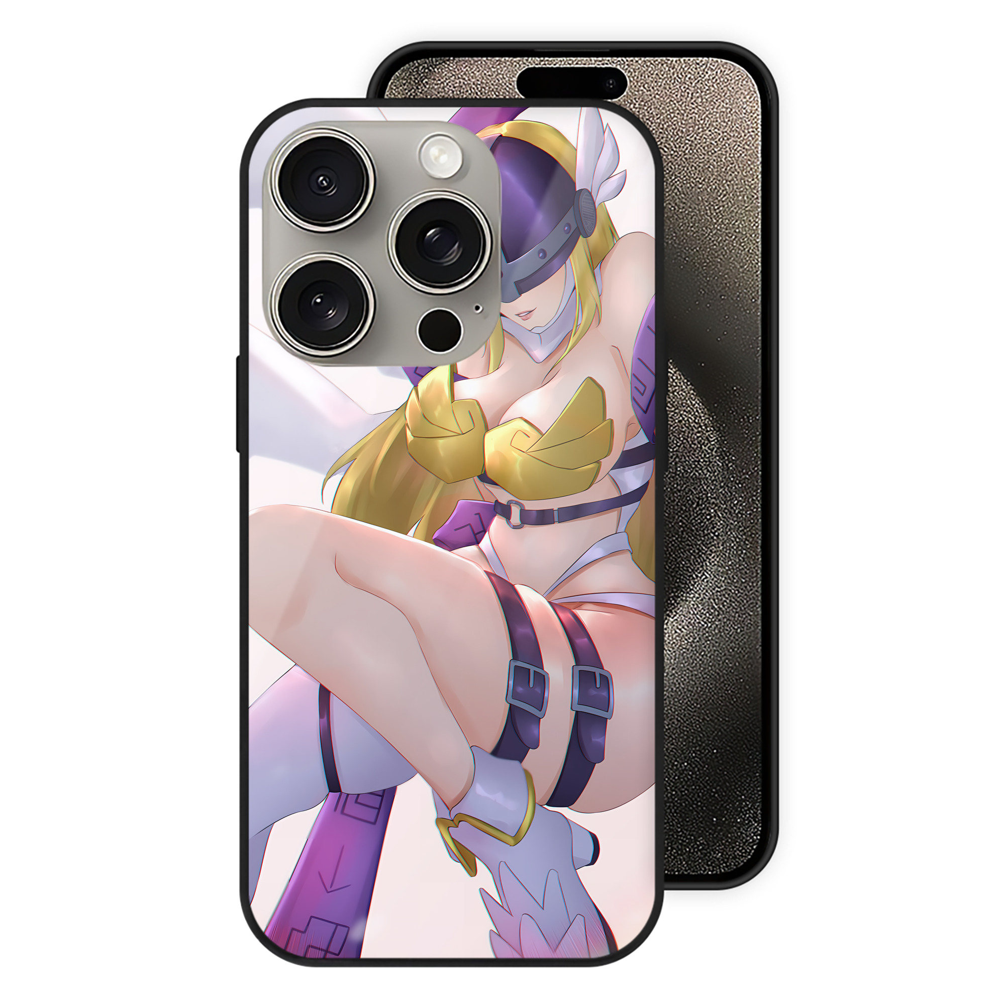 （画像用） Digimon デジタルモンスター/デジモン 【iPhone15Pro対応】スマホケース 耐衝撃＆黄変防止 背面ガラス