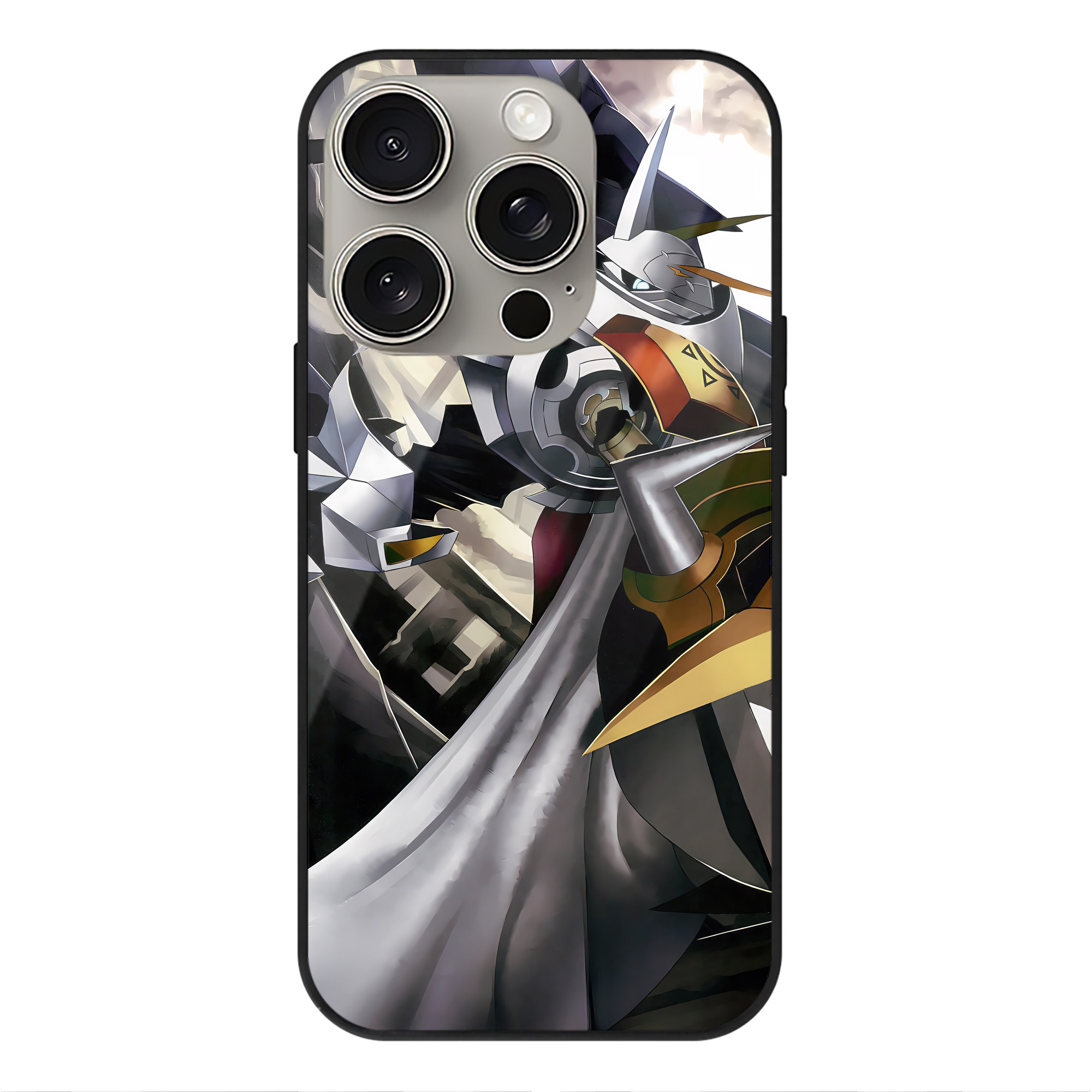 （画像用） Digimon デジタルモンスター/デジモン 【iPhone15Pro対応】スマホケース 耐衝撃＆黄変防止 背面ガラス