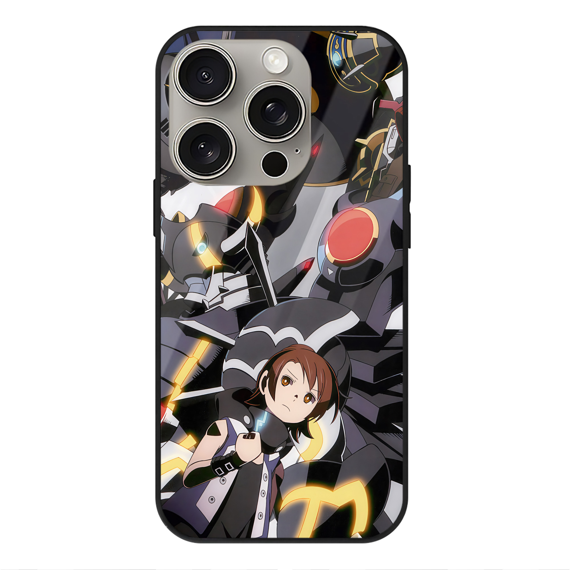 （画像用） Digimon デジタルモンスター/デジモン 【iPhone15Pro対応】スマホケース 耐衝撃＆黄変防止 背面ガラス