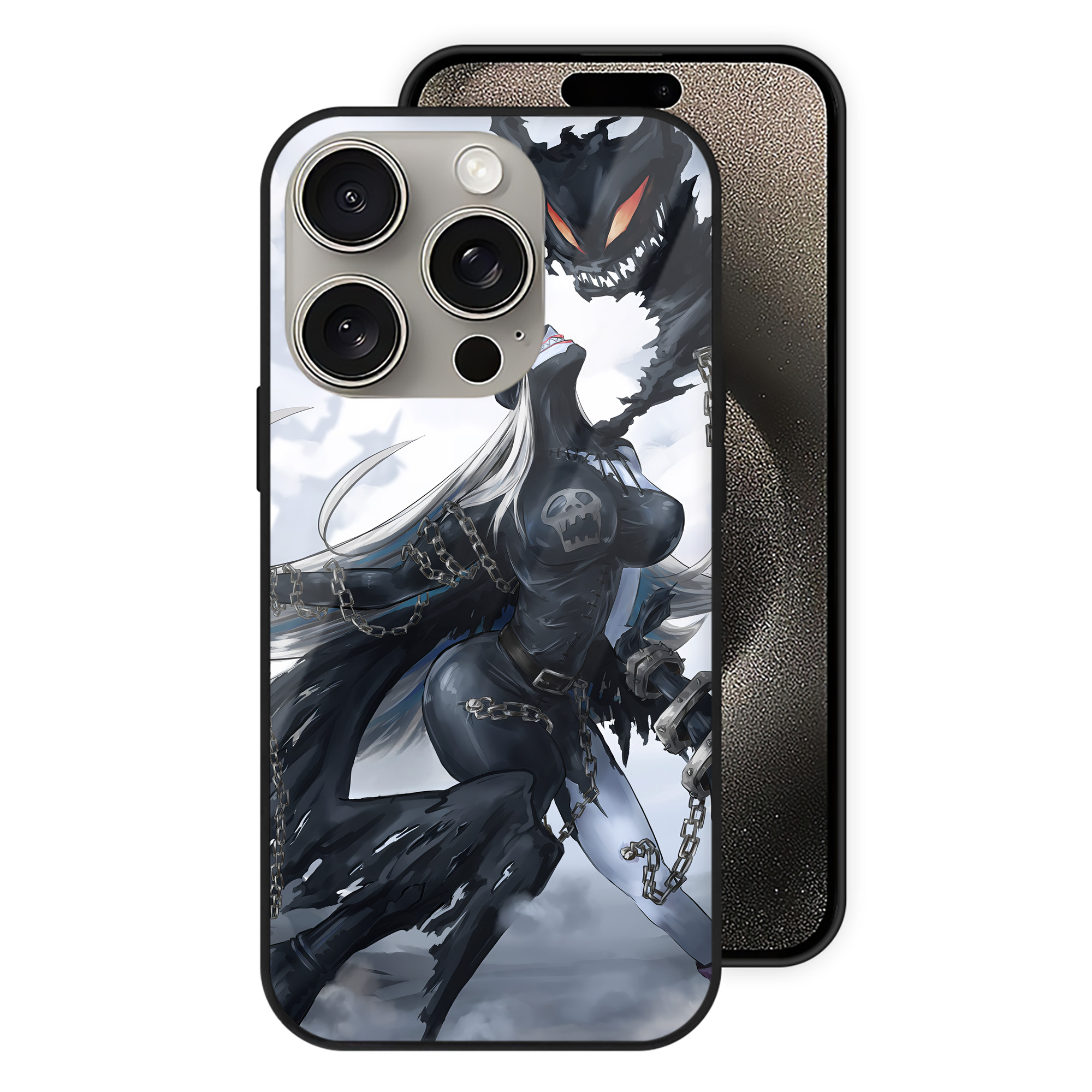 （画像用） Digimon デジタルモンスター/デジモン 【iPhone15Pro対応】スマホケース 耐衝撃＆黄変防止 背面ガラス