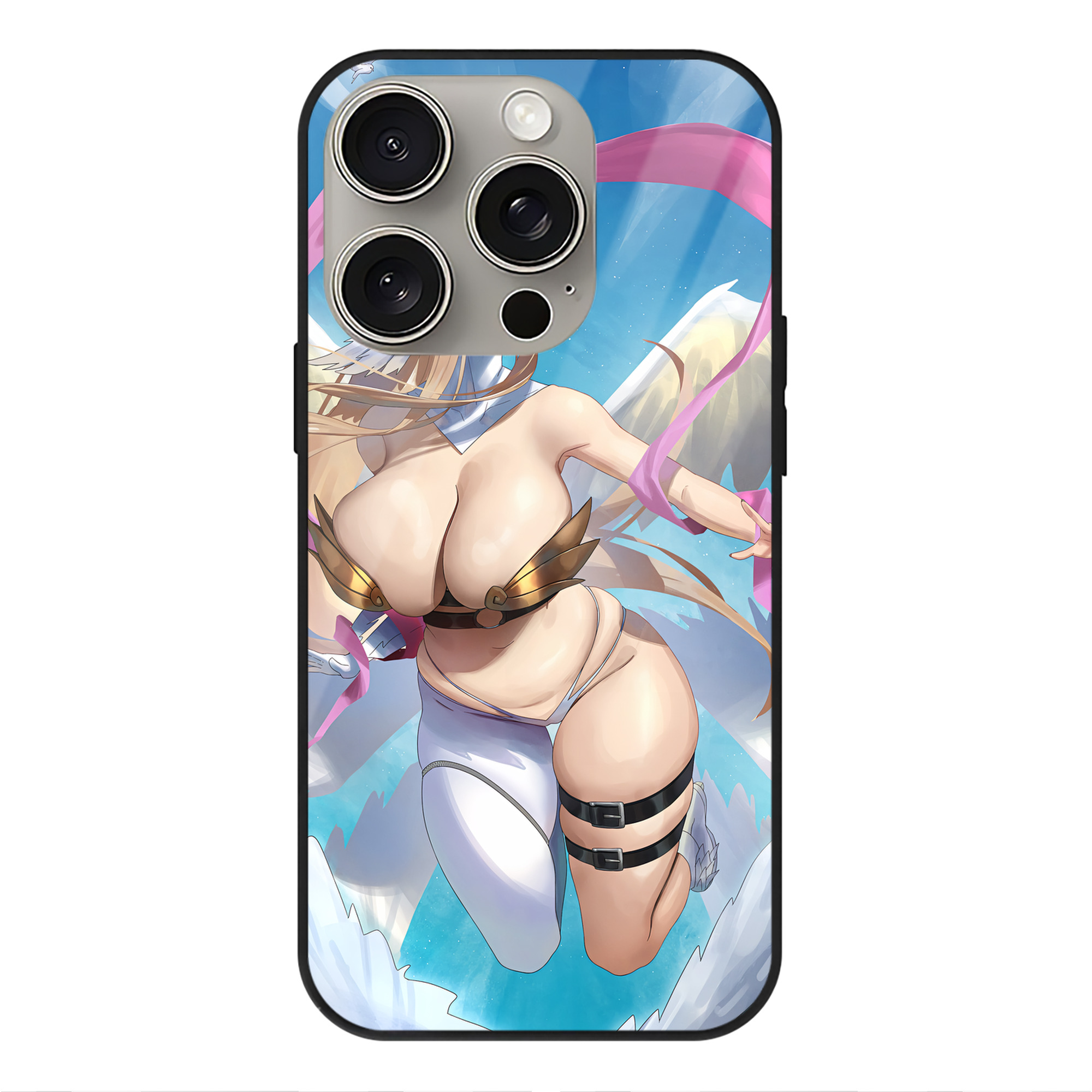 （画像用） Digimon デジタルモンスター/デジモン 【iPhone15Pro対応】スマホケース 耐衝撃＆黄変防止 背面ガラス