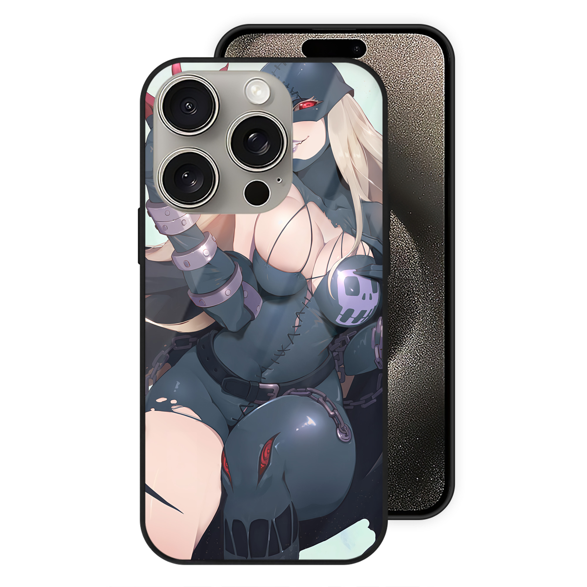 （画像用） Digimon デジタルモンスター/デジモン 【iPhone15Pro対応】スマホケース 耐衝撃＆黄変防止 背面ガラス