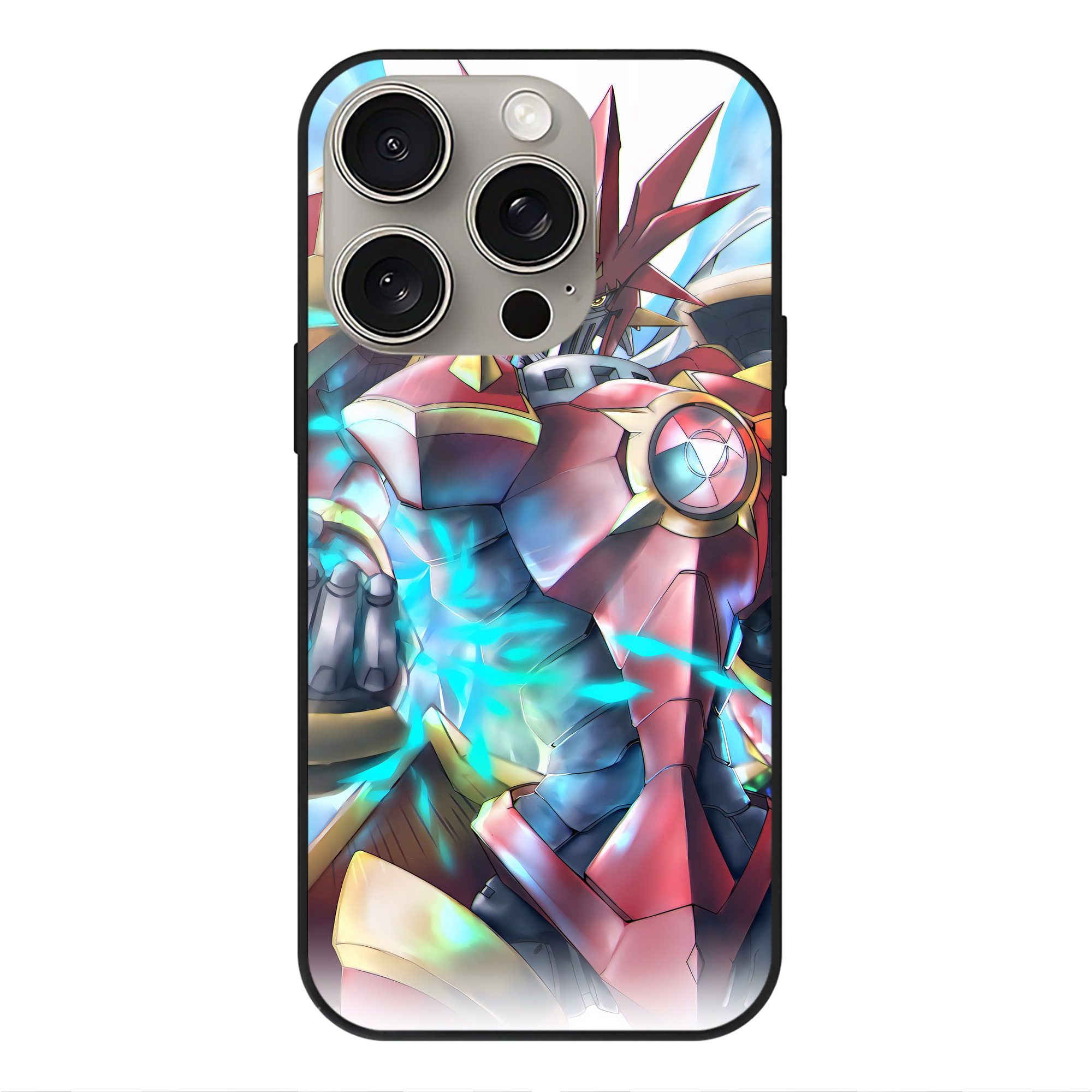（画像用） Digimon デジタルモンスター/デジモン 【iPhone15Pro対応】スマホケース 耐衝撃＆黄変防止 背面ガラス