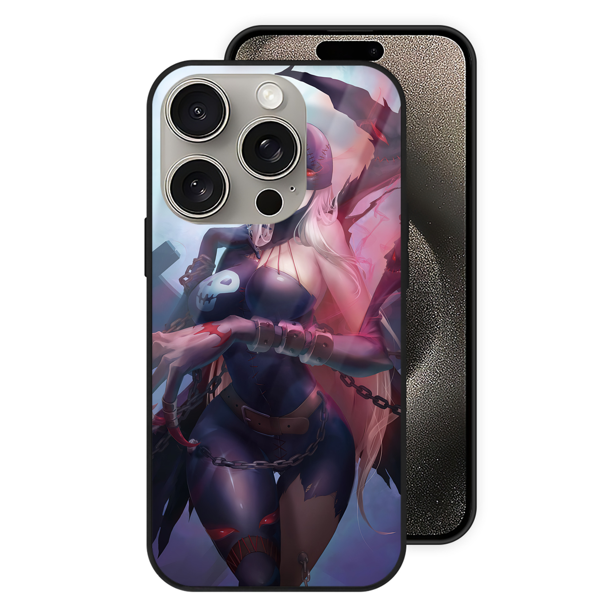 （画像用） Digimon デジタルモンスター/デジモン 【iPhone15Pro対応】スマホケース 耐衝撃＆黄変防止 背面ガラス