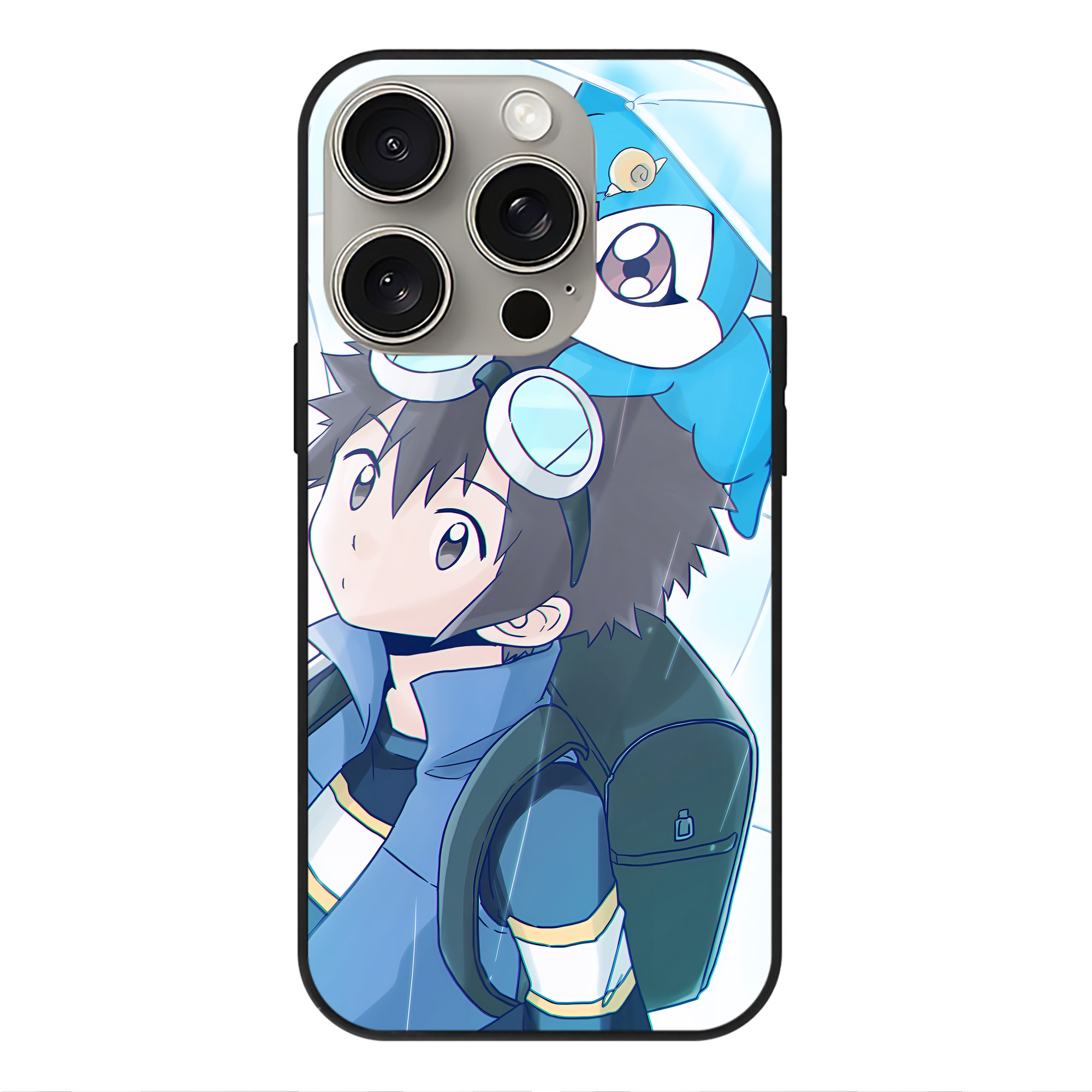 （画像用） Digimon デジタルモンスター/デジモン 【iPhone15Pro対応】スマホケース 耐衝撃＆黄変防止 背面ガラス