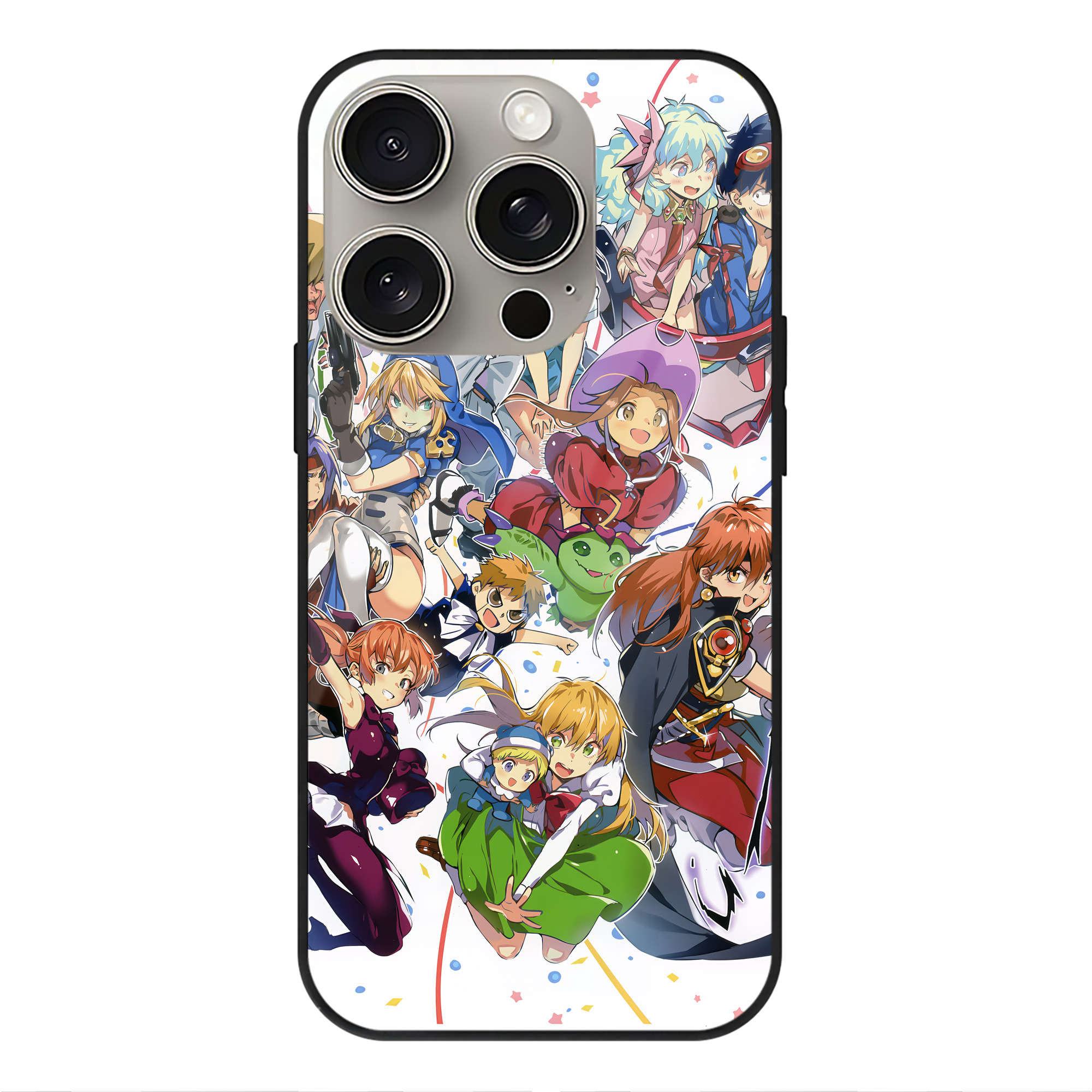 （画像用） Digimon デジタルモンスター/デジモン 【iPhone15Pro対応】スマホケース 耐衝撃＆黄変防止 背面ガラス