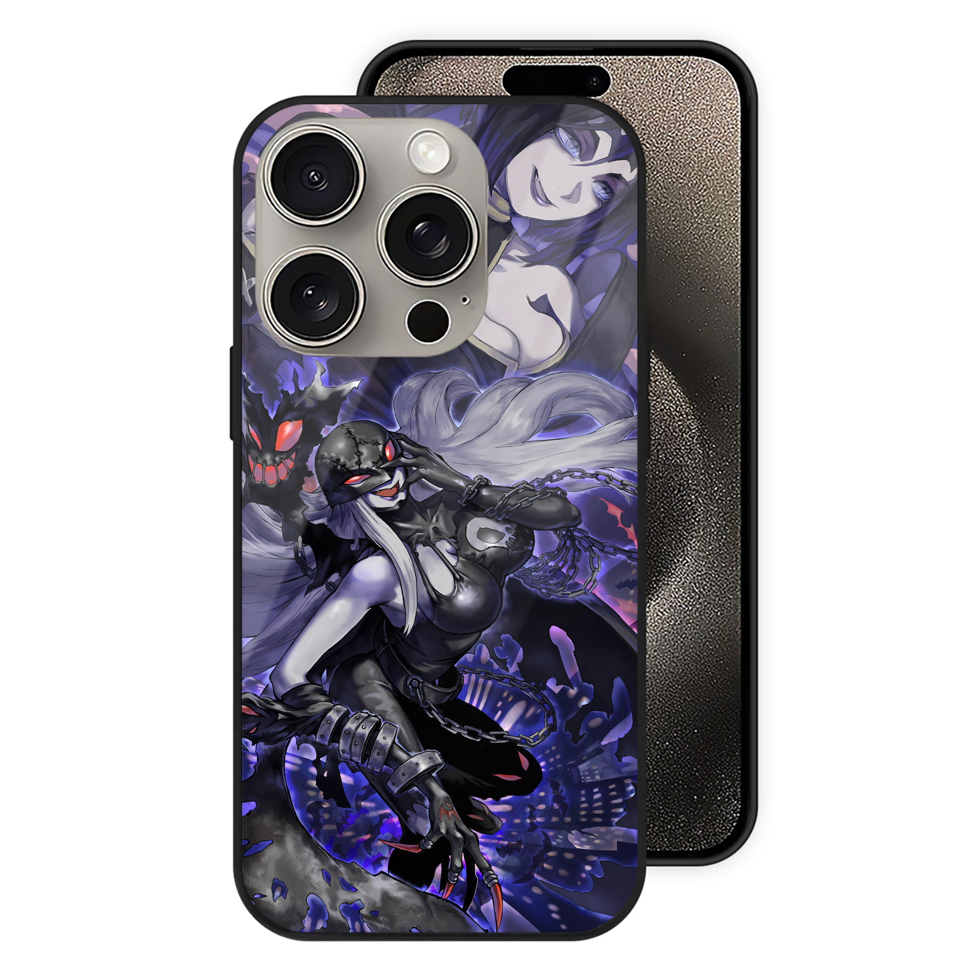 （画像用） Digimon デジタルモンスター/デジモン 【iPhone15Pro対応】スマホケース 耐衝撃＆黄変防止 背面ガラス