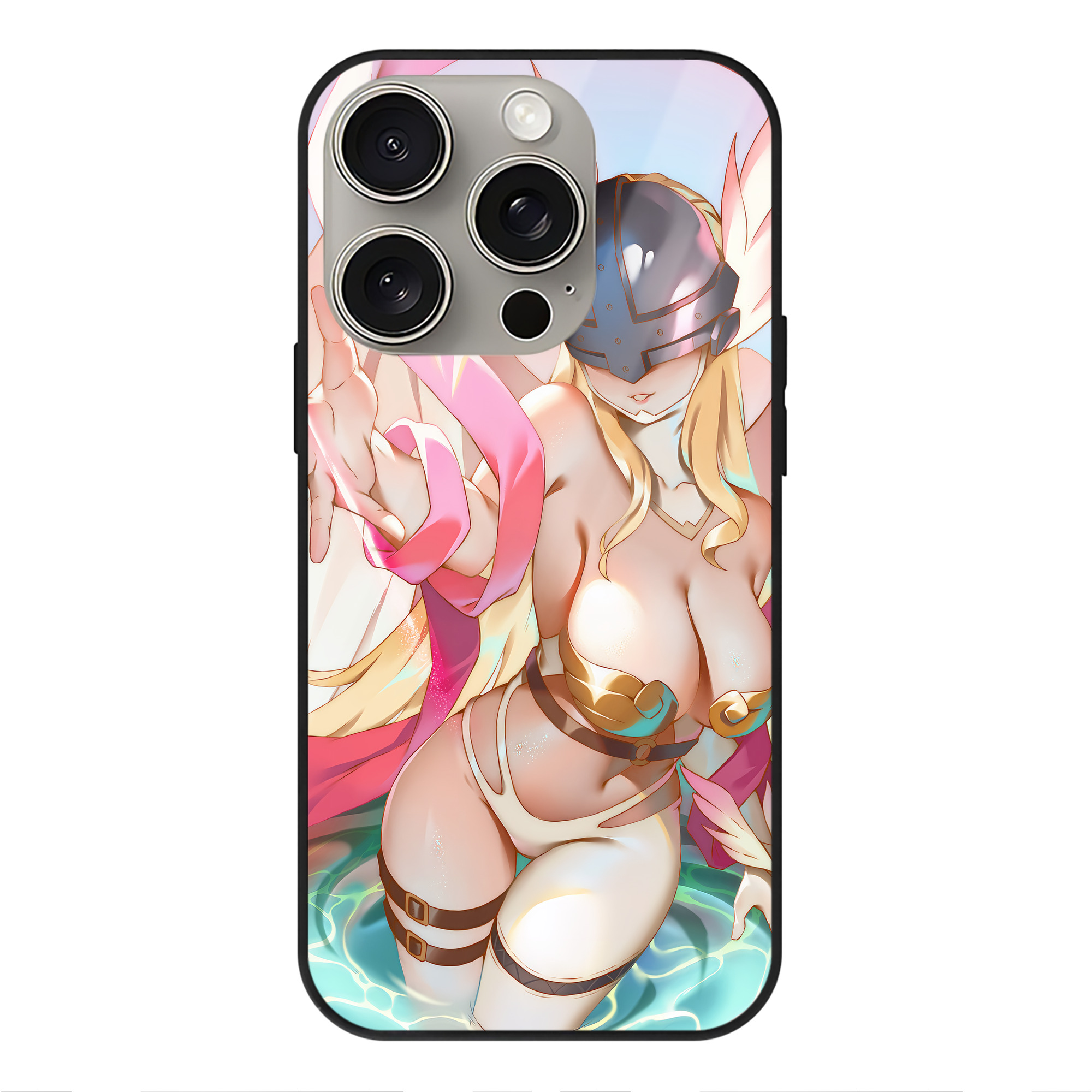 （画像用） Digimon デジタルモンスター/デジモン 【iPhone15Pro対応】スマホケース 耐衝撃＆黄変防止 背面ガラス