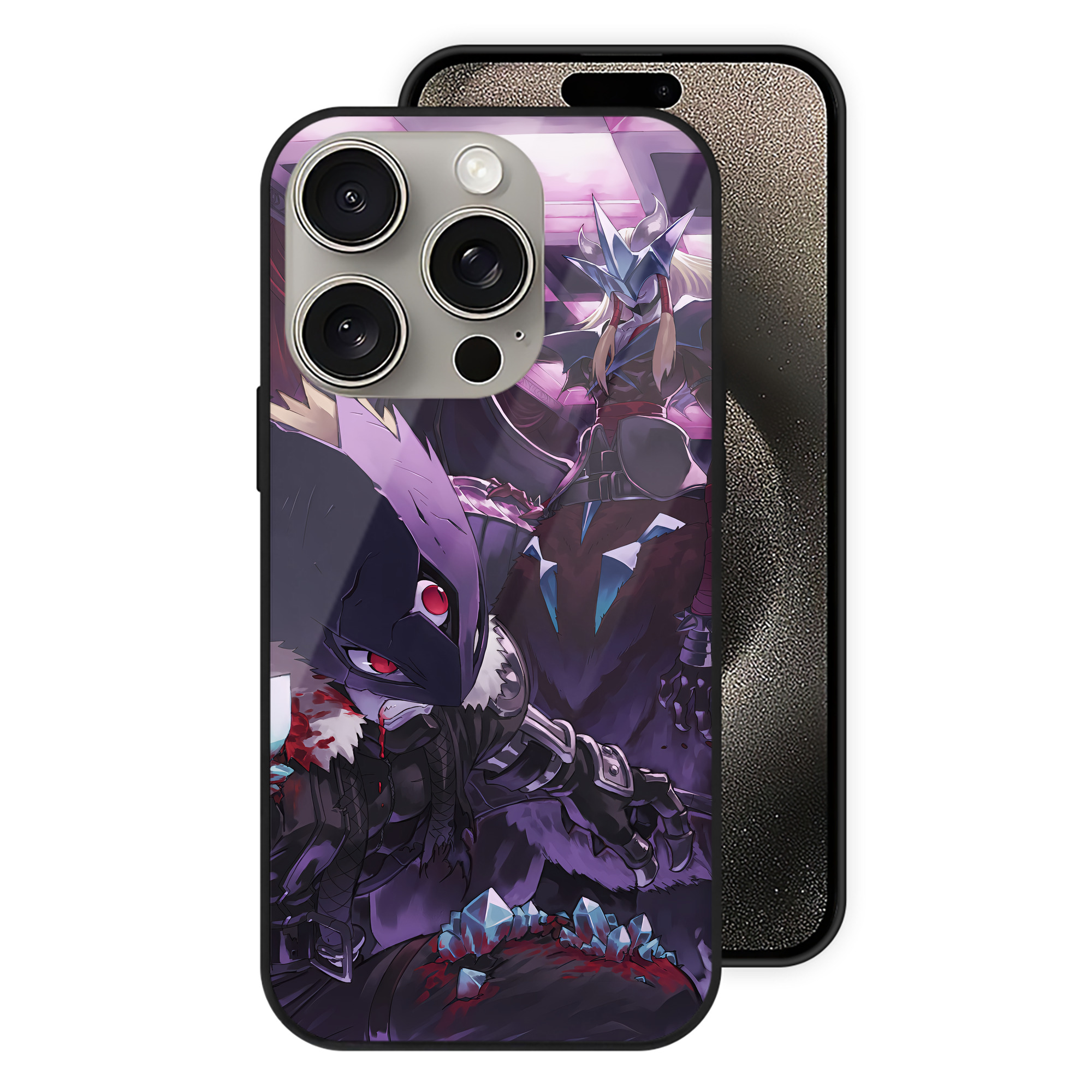 （画像用） Digimon デジタルモンスター/デジモン 【iPhone15Pro対応】スマホケース 耐衝撃＆黄変防止 背面ガラス