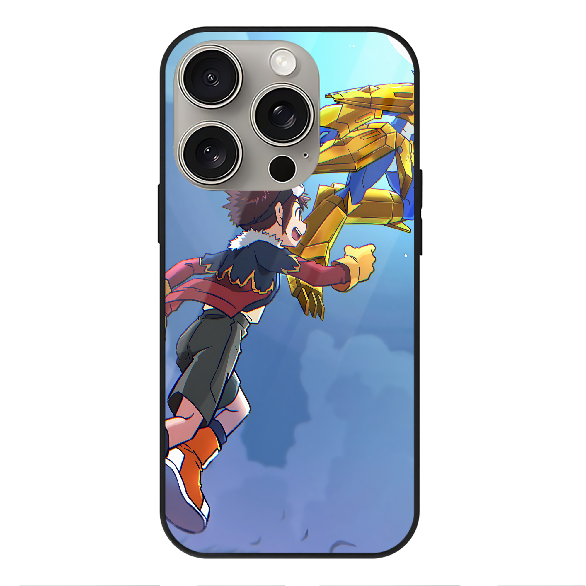 （画像用） Digimon デジタルモンスター/デジモン 【iPhone15Pro対応】スマホケース 耐衝撃＆黄変防止 背面ガラス