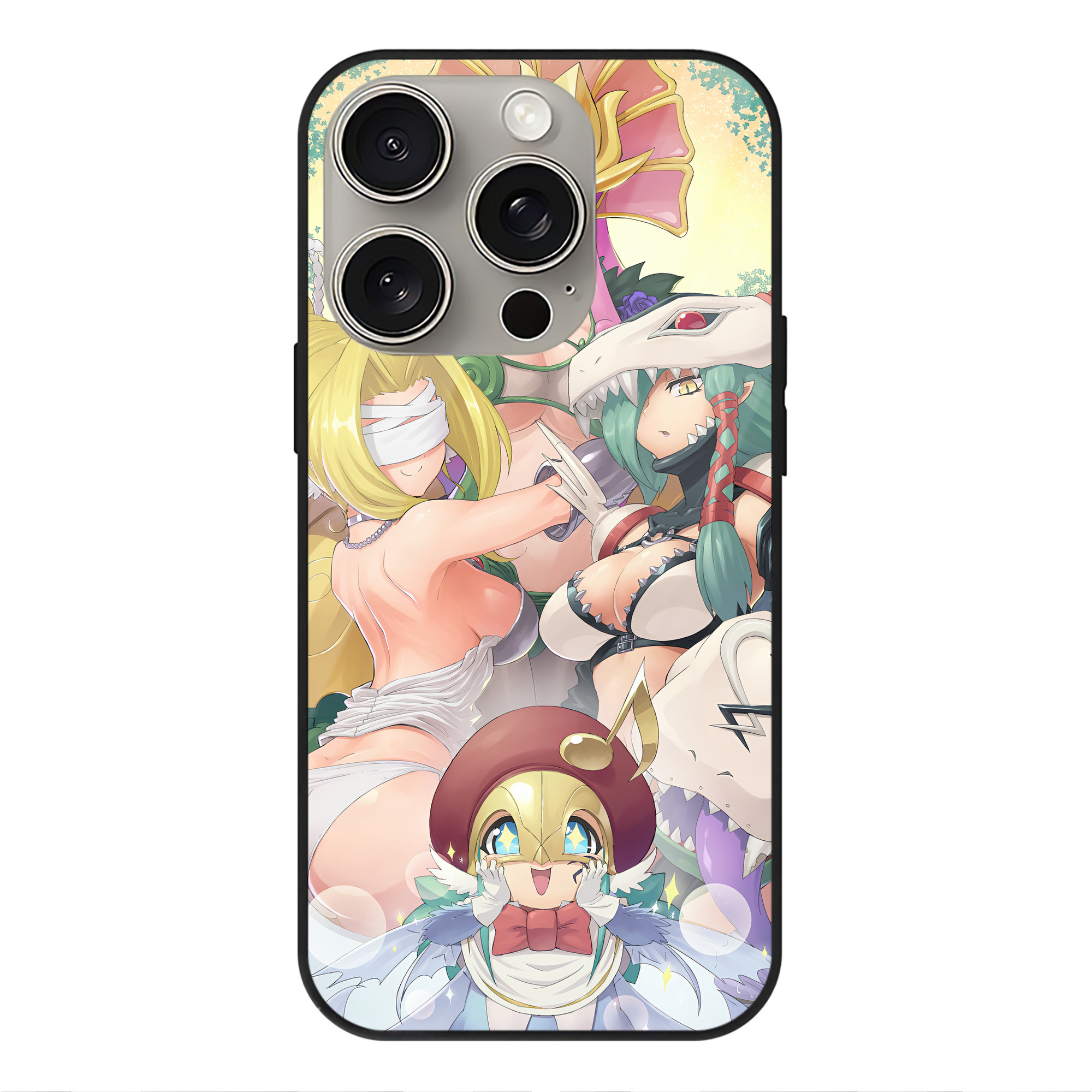 （画像用） Digimon デジタルモンスター/デジモン 【iPhone15Pro対応】スマホケース 耐衝撃＆黄変防止 背面ガラス