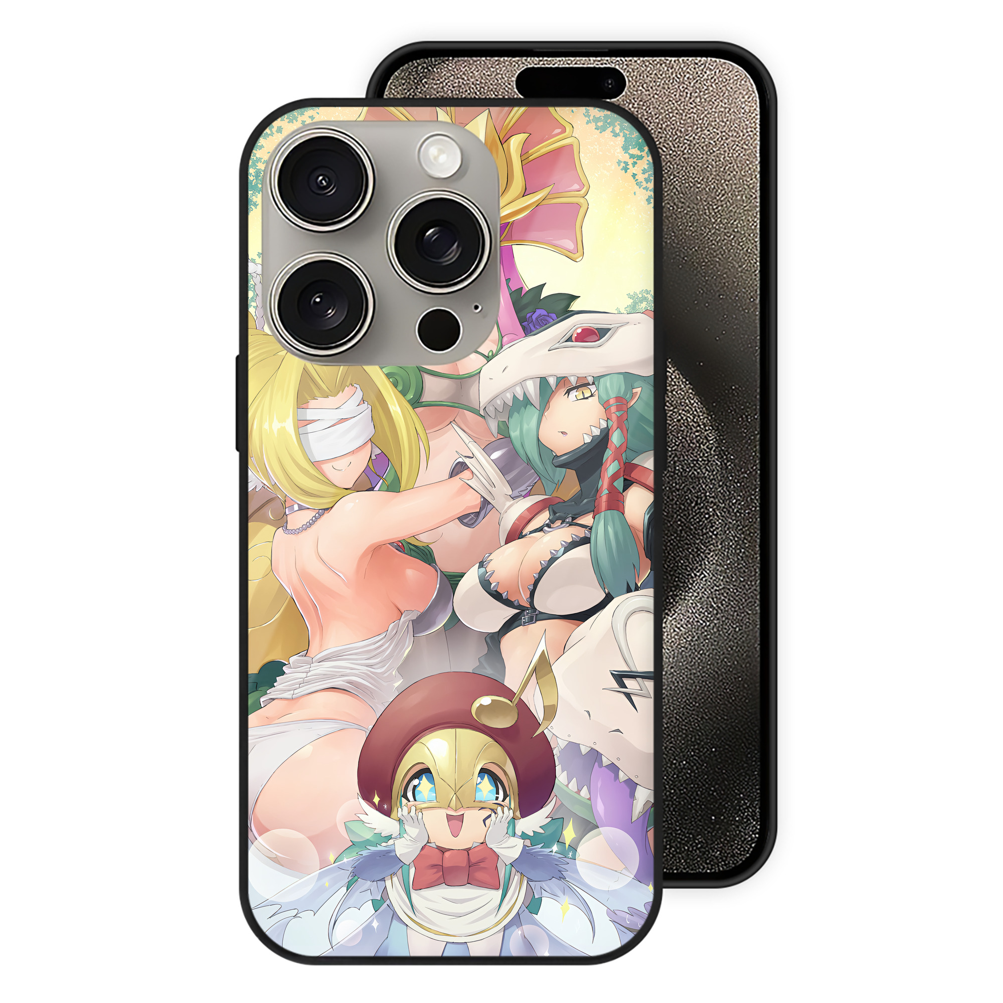 （画像用） Digimon デジタルモンスター/デジモン 【iPhone15Pro対応】スマホケース 耐衝撃＆黄変防止 背面ガラス
