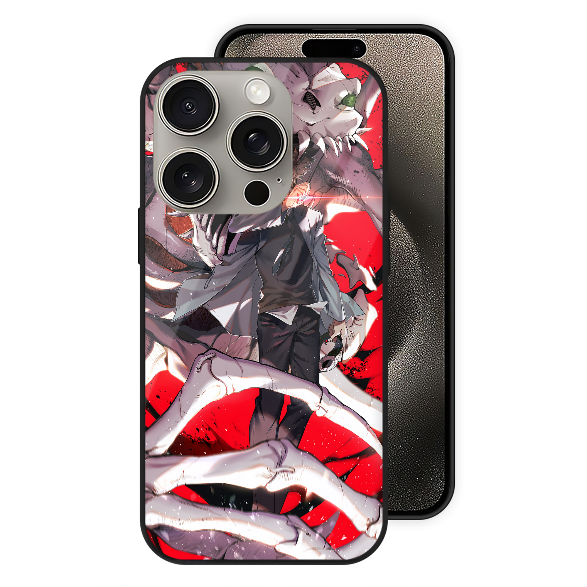 （画像用） Digimon デジタルモンスター/デジモン 【iPhone15Pro対応】スマホケース 耐衝撃＆黄変防止 背面ガラス