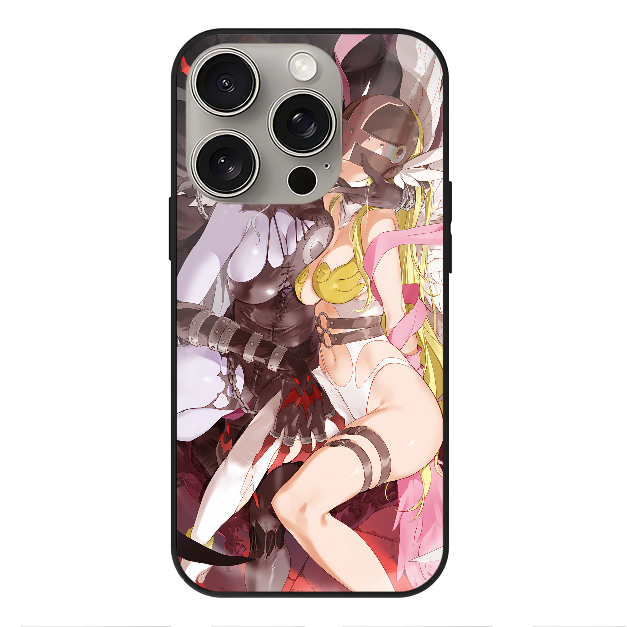 （画像用） Digimon デジタルモンスター/デジモン 【iPhone15Pro対応】スマホケース 耐衝撃＆黄変防止 背面ガラス
