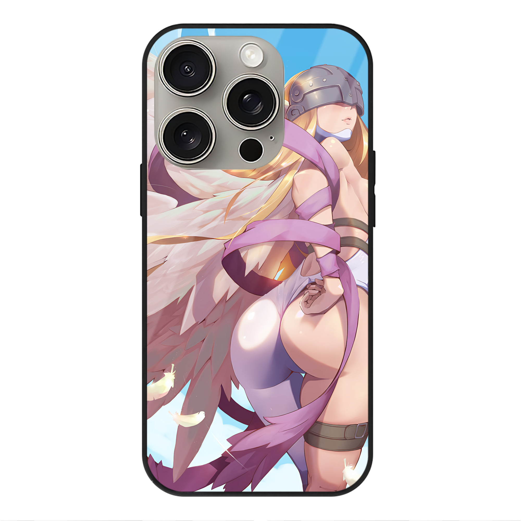 （画像用） Digimon デジタルモンスター/デジモン 【iPhone15Pro対応】スマホケース 耐衝撃＆黄変防止 背面ガラス