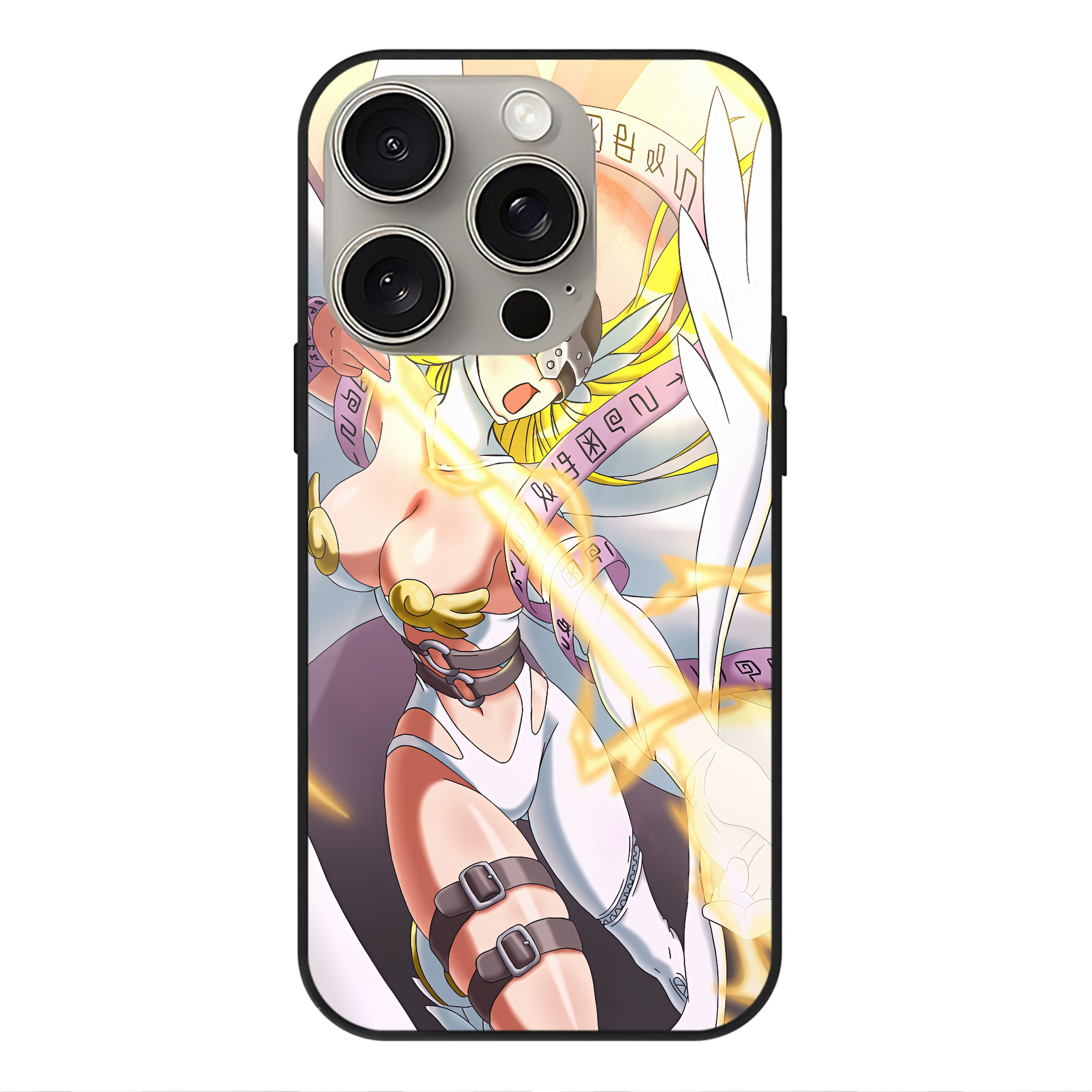 （画像用） Digimon デジタルモンスター/デジモン 【iPhone15Pro対応】スマホケース 耐衝撃＆黄変防止 背面ガラス